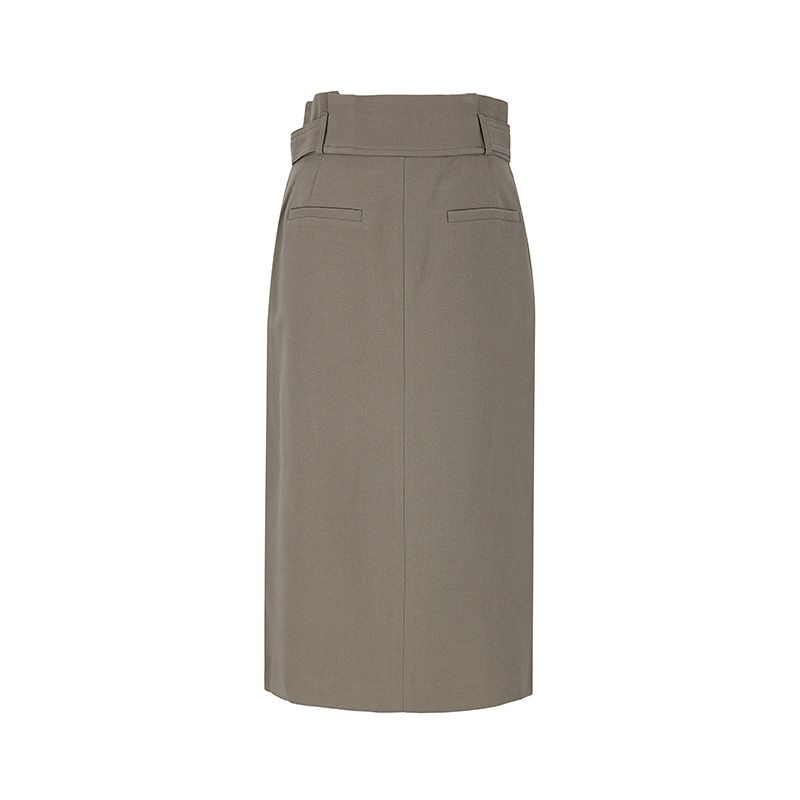 MUSINSA | VISITINNEWYORK High waist belted H-line skirt
