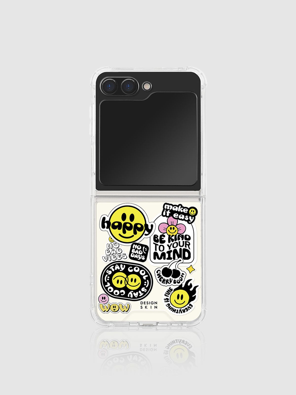 디자인스킨(DESIGNSKIN) 클리어 그래픽 케이스_스마일스티커