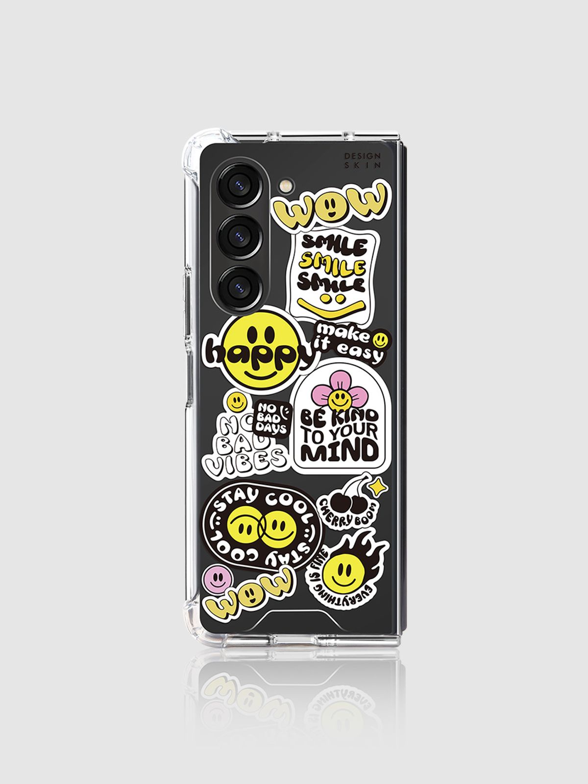 디자인스킨(DESIGNSKIN) 클리어 그래픽 케이스_스마일스티커