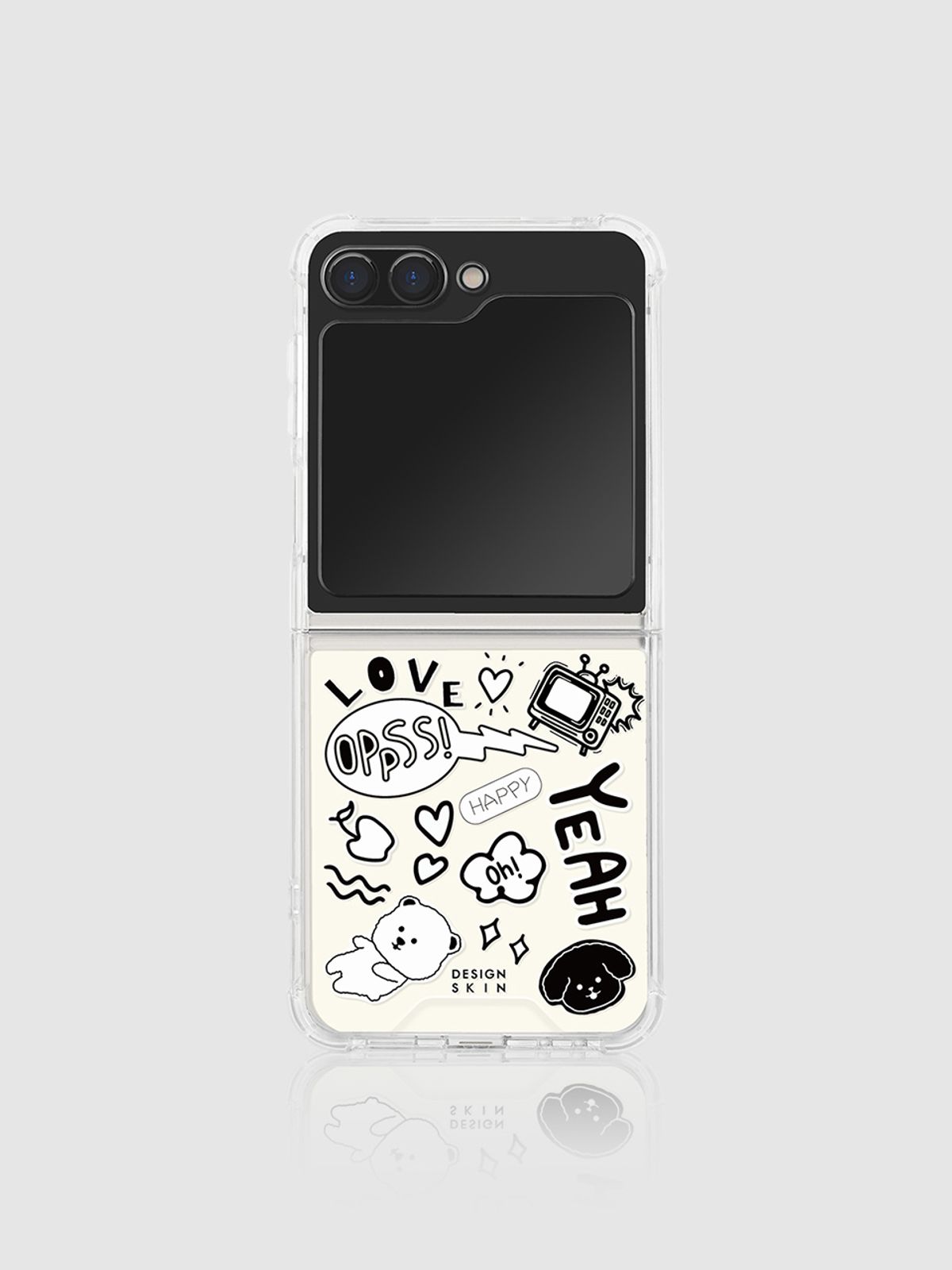 디자인스킨(DESIGNSKIN) 클리어 그래픽 케이스_낙서곰