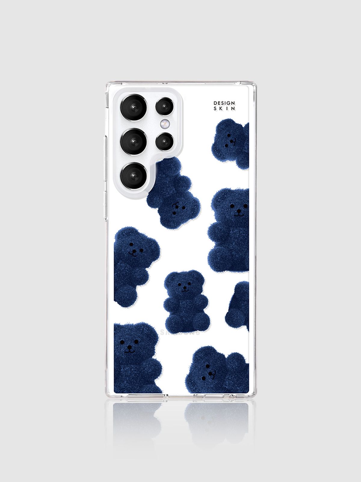 디자인스킨(DESIGNSKIN) 클리어 그래픽 케이스_베어즈_네이비