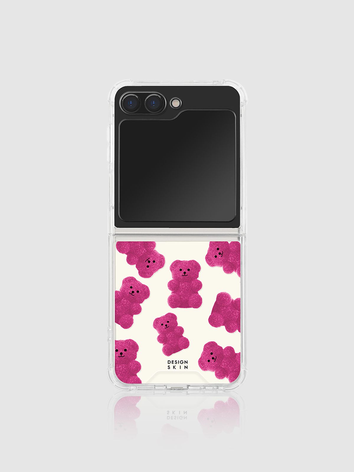 디자인스킨(DESIGNSKIN) 클리어 그래픽 케이스_베어즈_핑크