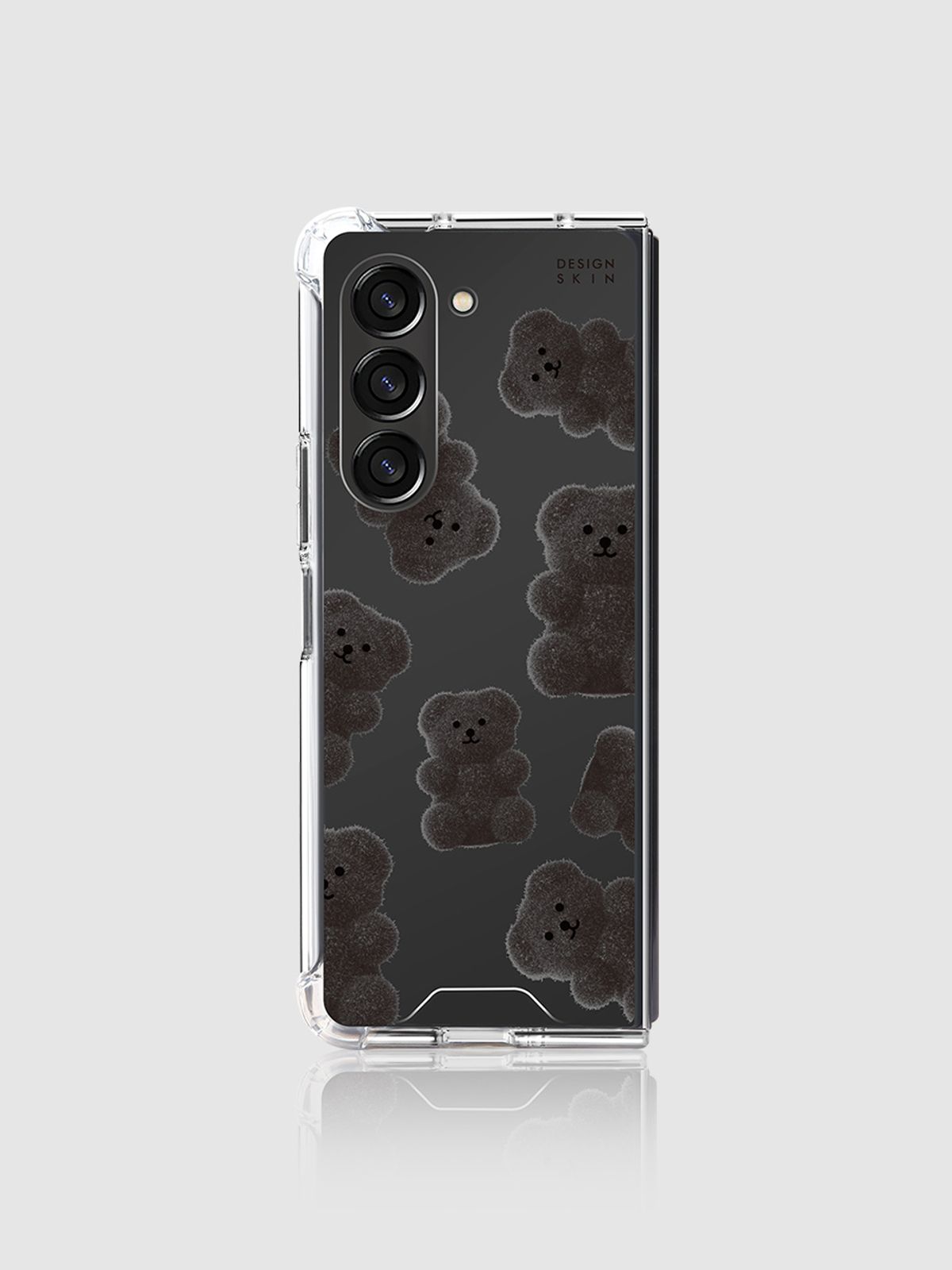 디자인스킨(DESIGNSKIN) 클리어 그래픽 케이스_베어즈_블랙
