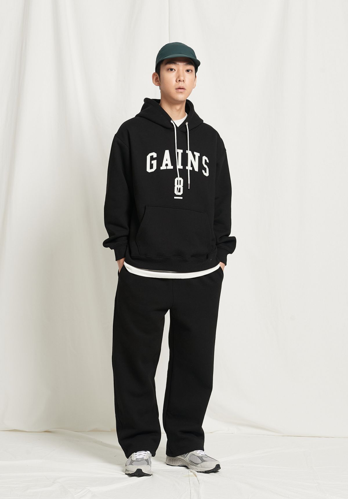 게인스보로(GAINSBORO) 소프트 코튼 플리스 팬츠_블랙