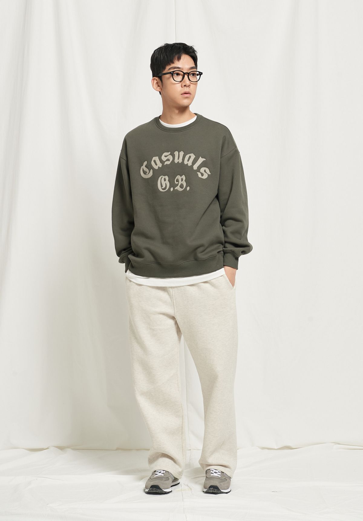 게인스보로(GAINSBORO) 소프트 코튼 플리스 팬츠_오트밀