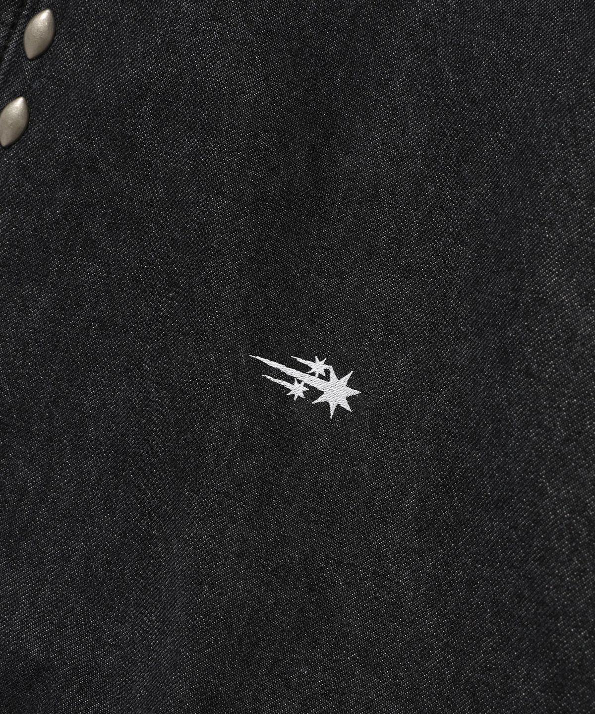 나이스고스트클럽(NICEGHOSTCLUB) STUD DENIM HOODIE JACKET_BLACK(NG2ESUD110A)