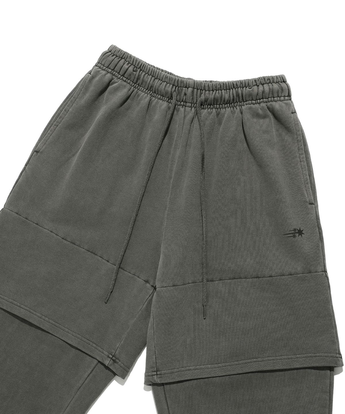 나이스고스트클럽(NICEGHOSTCLUB) PIGMENT LAYERED SWEAT PANTS_CHARCOAL(NG2ESUPA01A)