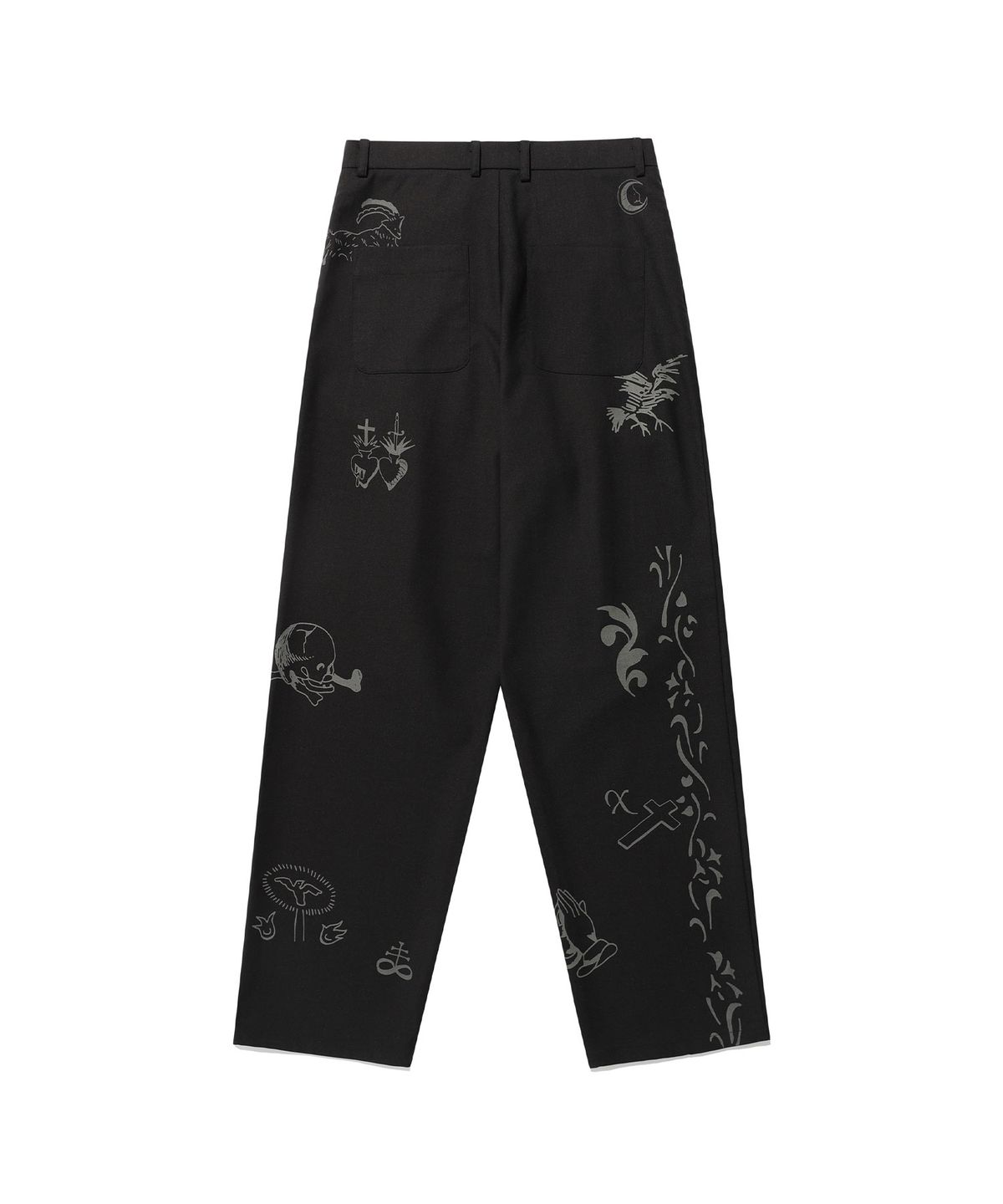 나이스고스트클럽(NICEGHOSTCLUB) TATTOO TAILORED PANTS_BLACK(NG2ESUPA12A)