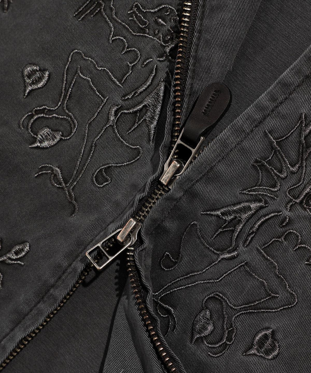 나이스고스트클럽(NICEGHOSTCLUB) TATTOO HARRINGTON DYED JACKET_BLACK(NG2ESUJ201A)