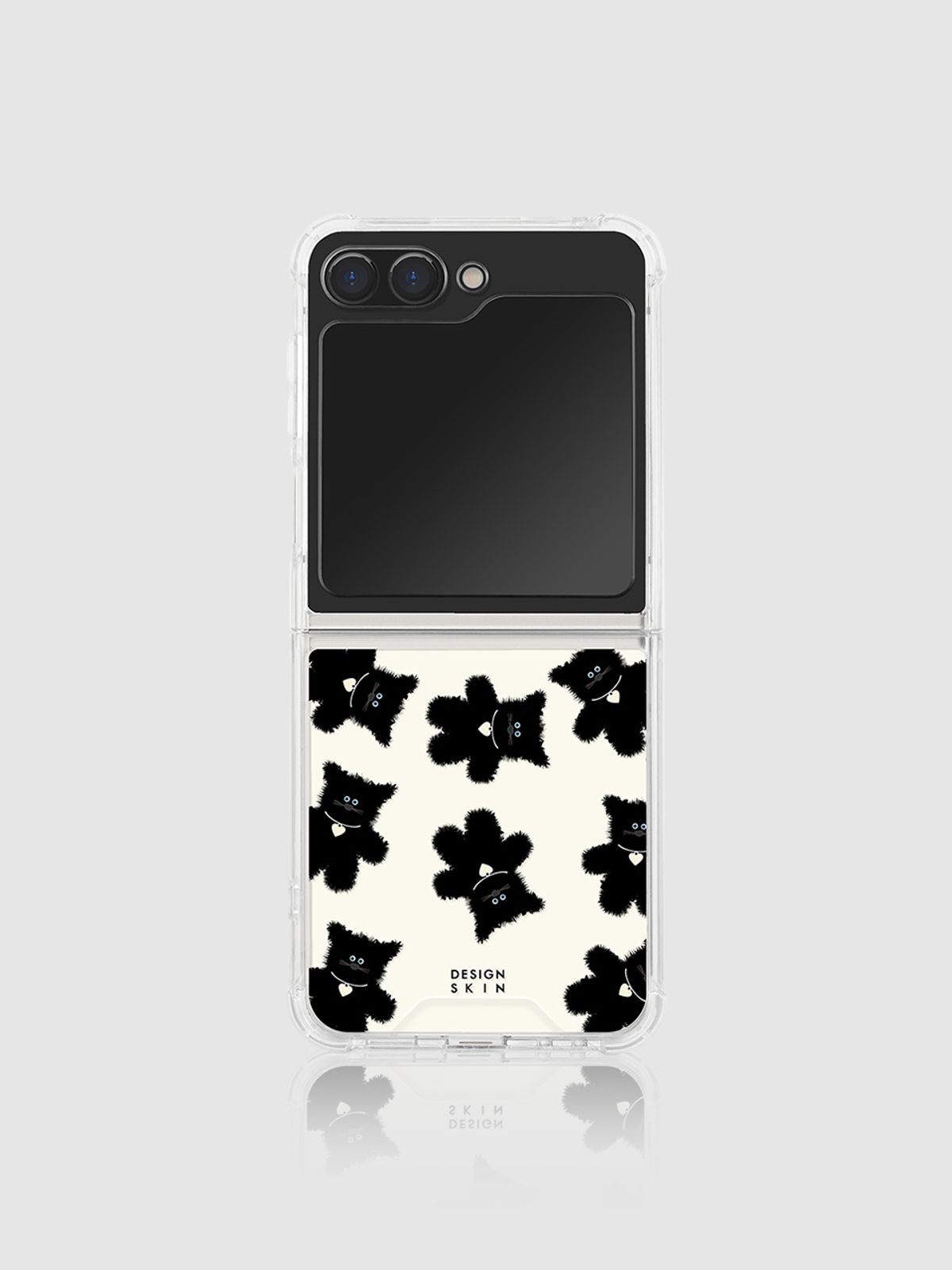 디자인스킨(DESIGNSKIN) 클리어 그래픽 케이스_털곰댕이_블랙