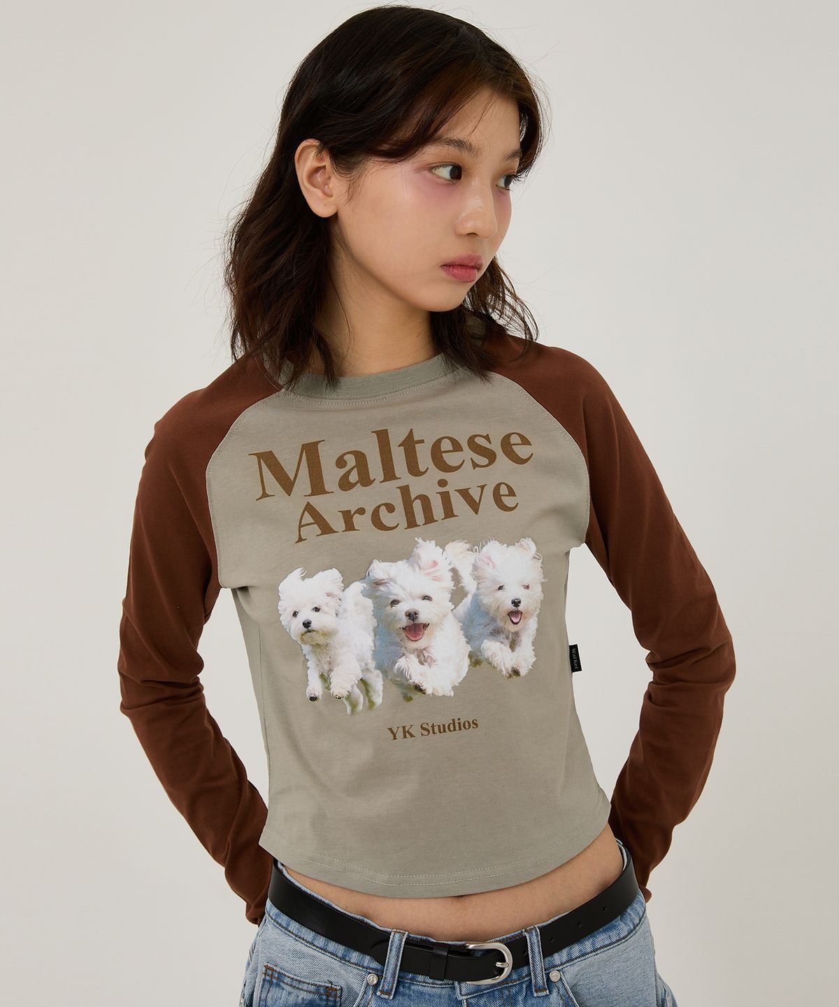 와이케이(WAIKEI) 말티즈 아카이브 래글런 롱슬리브 티셔츠 민트