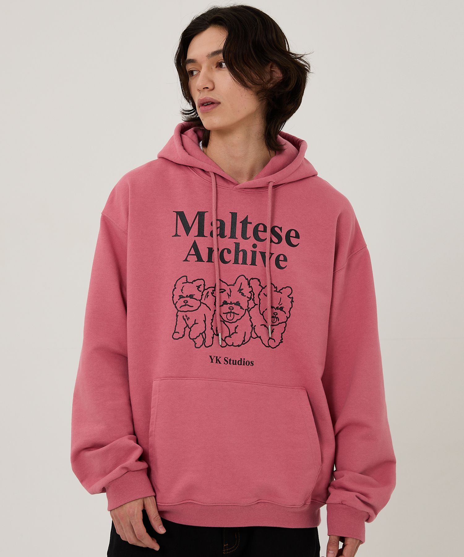 パーカー・フーディ Wai Kei Maltese Archive Line Graphic Hoodie Dust Blue MUSINSA | WAI KEI Maltese archive line graphic hooded