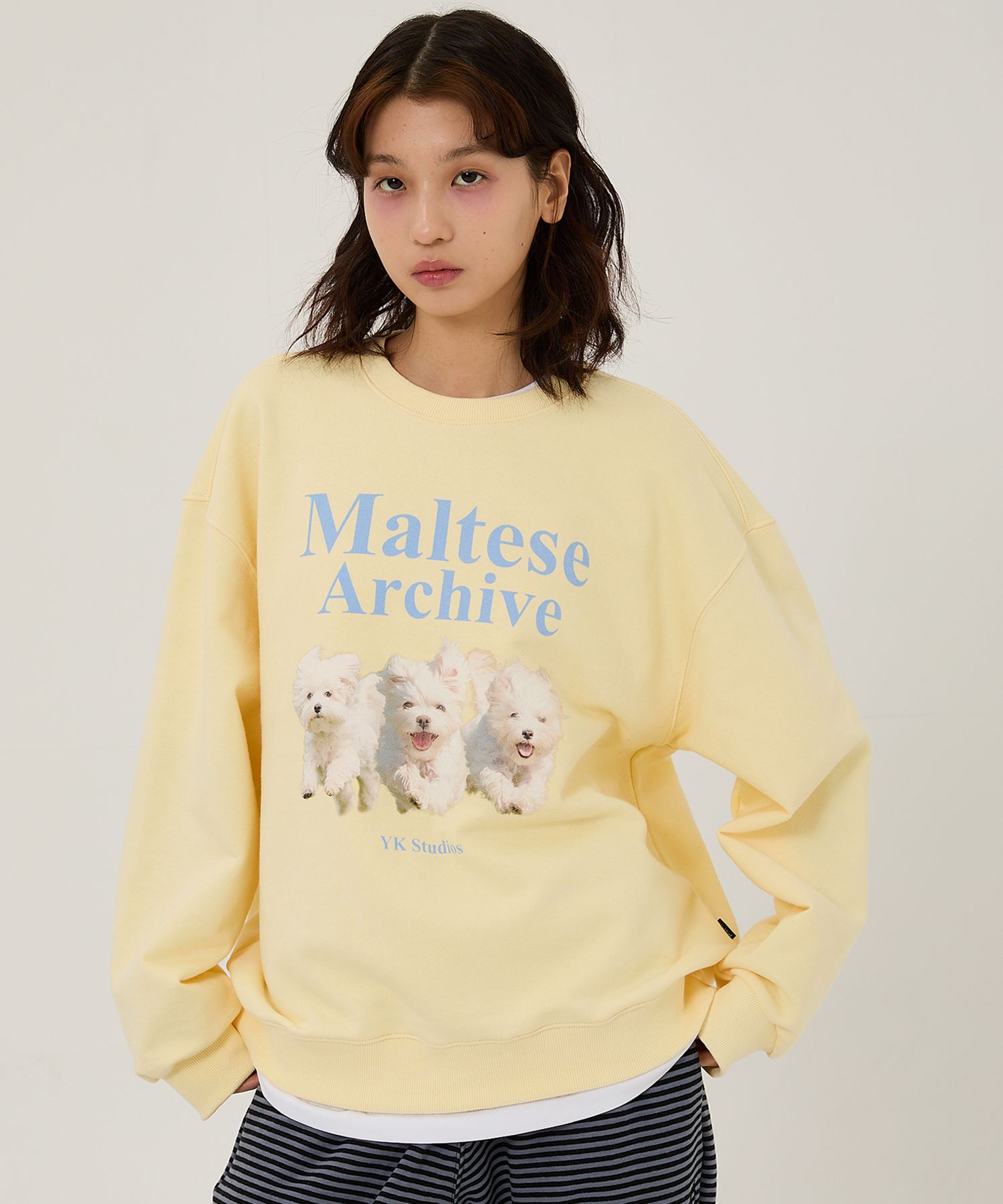 MUSINSA | WAI KEI Maltese Archive Sweatshirt Light Yellow