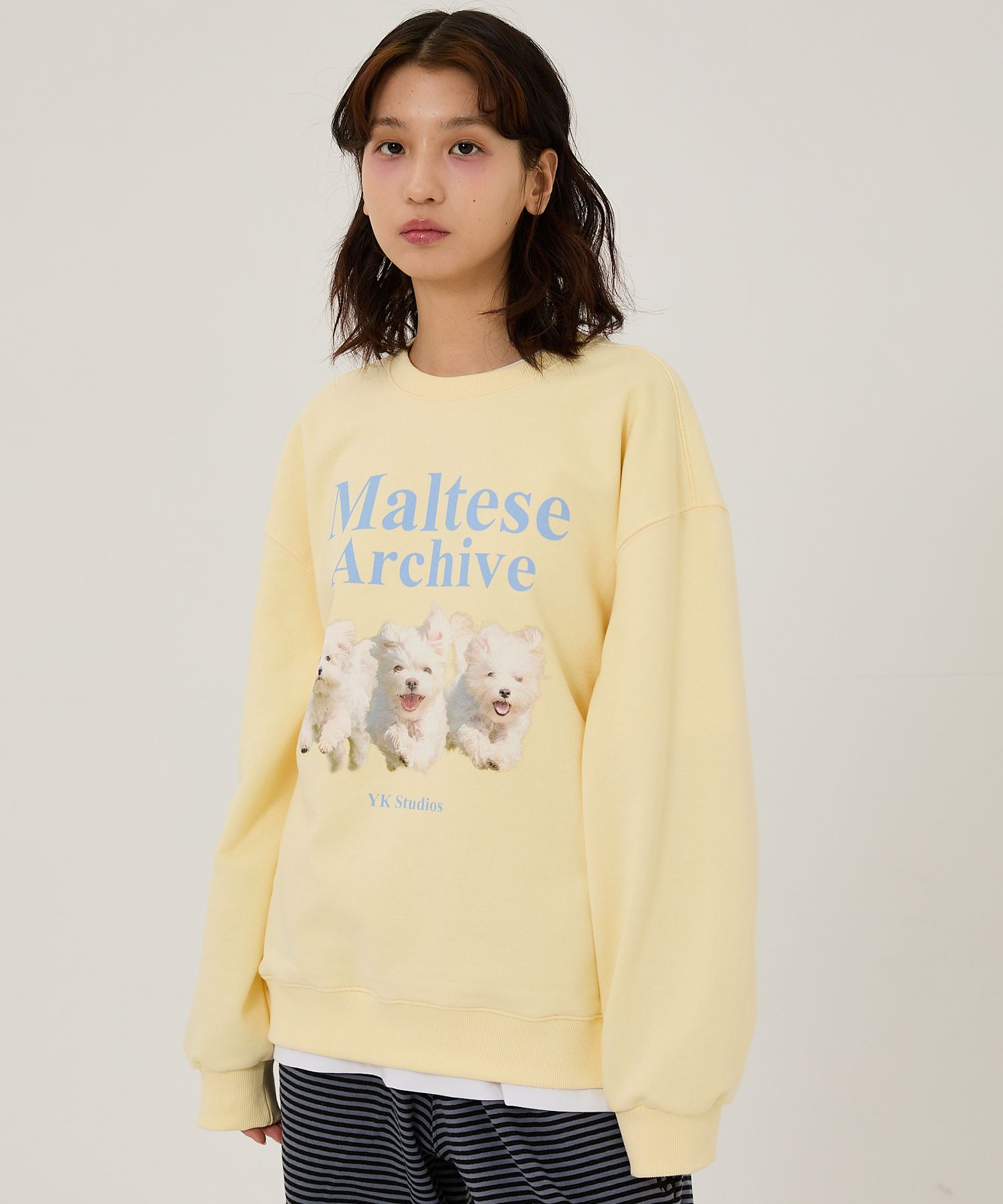 MUSINSA | WAI KEI Maltese Archive Sweatshirt Light Yellow