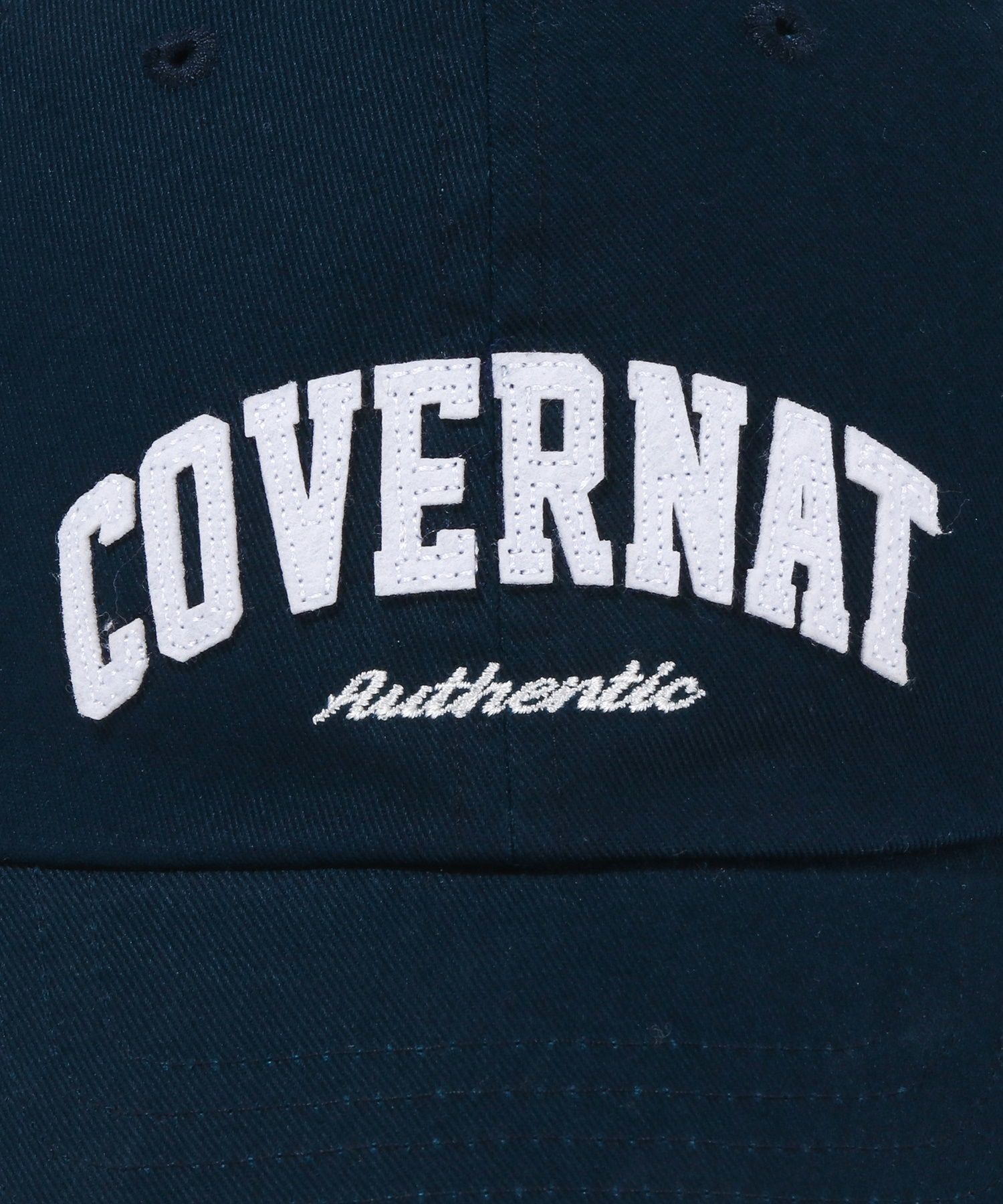 MUSINSA公式 | COVERNAT Felt applique ball cap navy