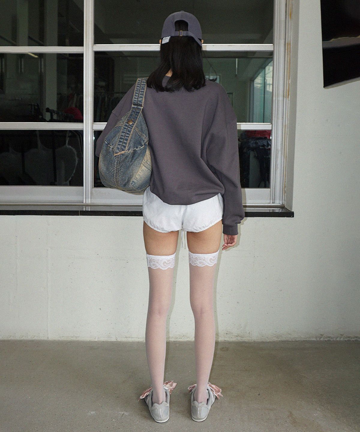 스컬프터(SCULPTOR) Washed Denim Duffle Bag Vintage Tint