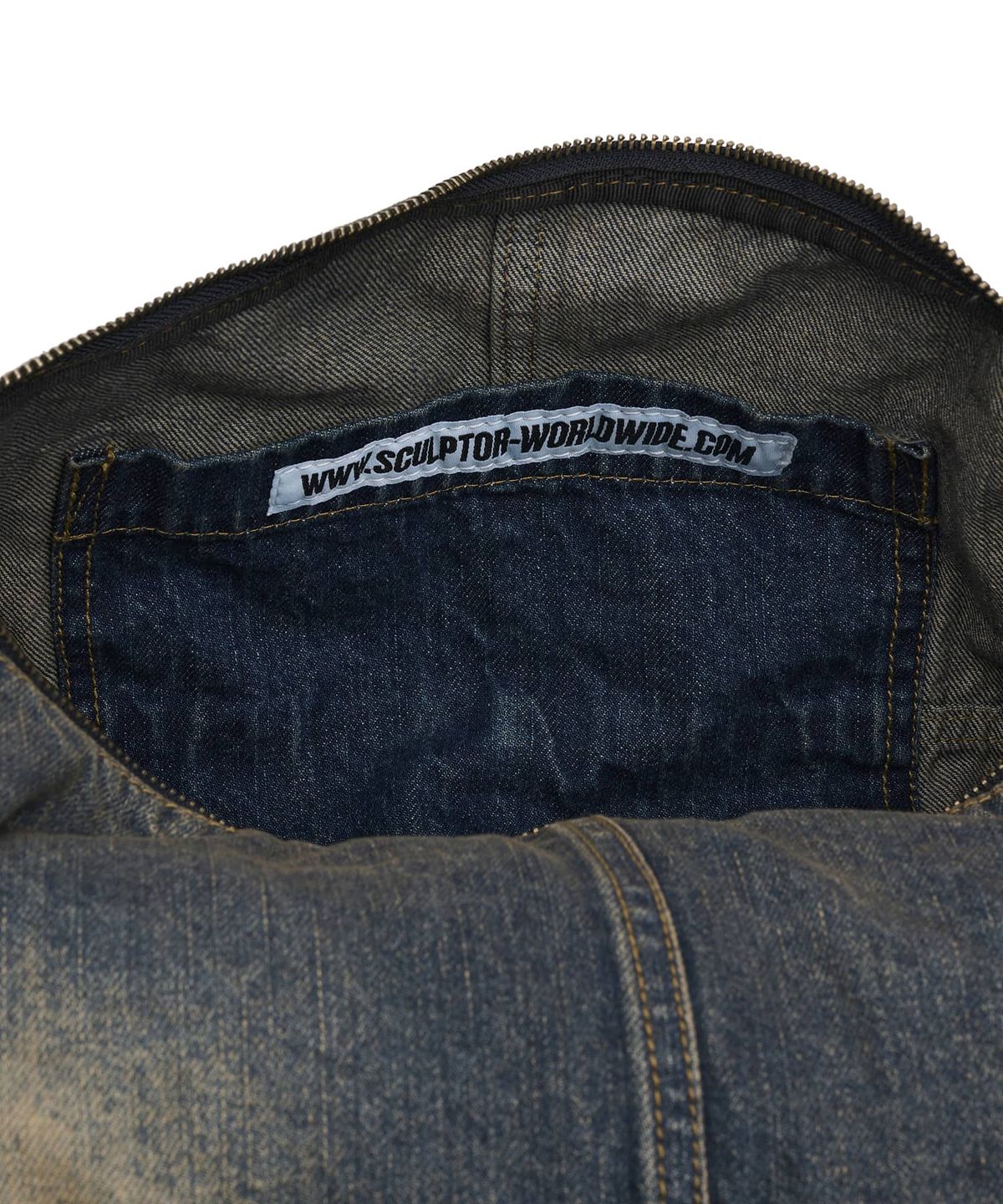 스컬프터(SCULPTOR) Washed Denim Duffle Bag Vintage Tint