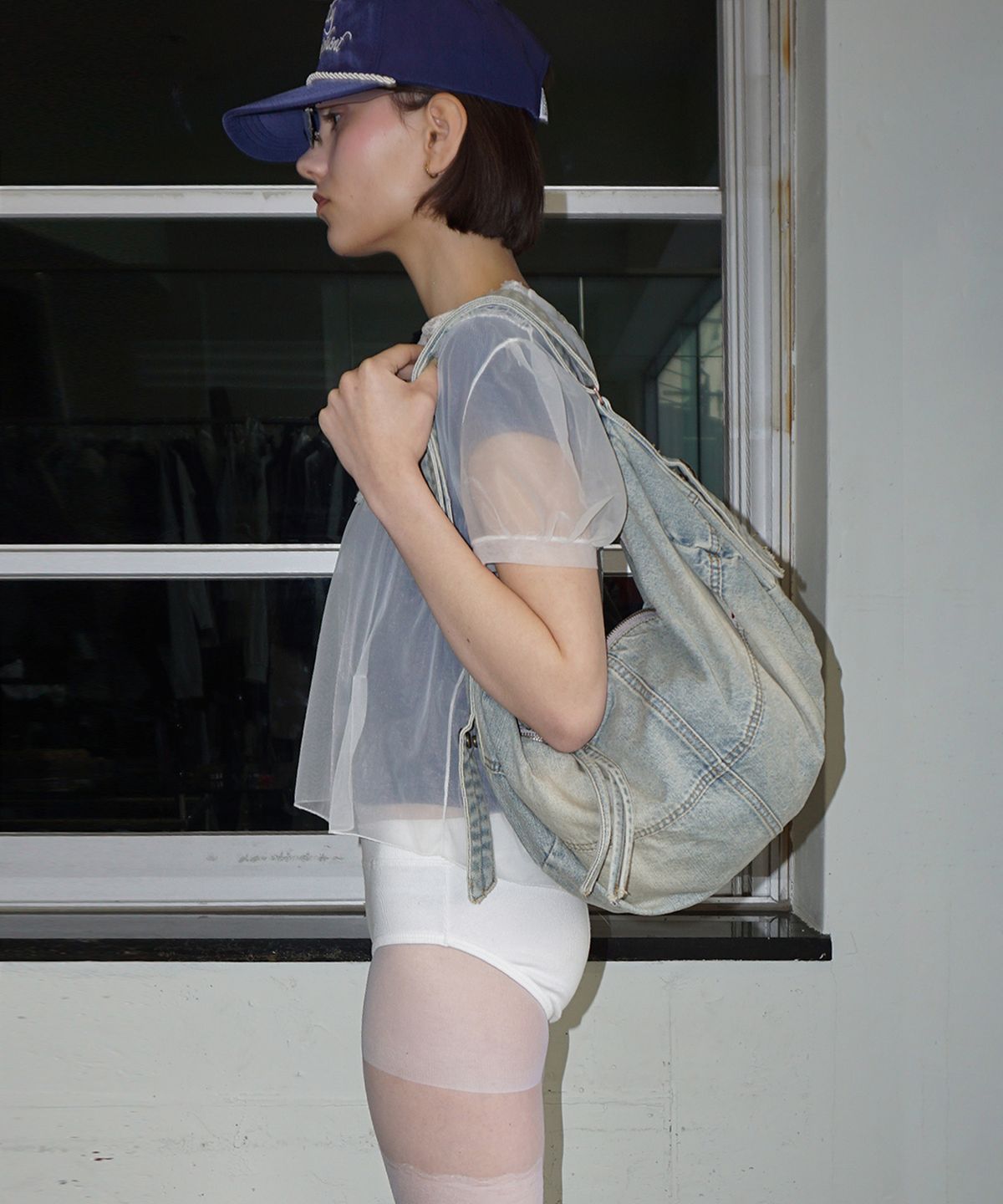 스컬프터(SCULPTOR) Washed Denim Duffle Bag Washed Blue - 사이즈 
