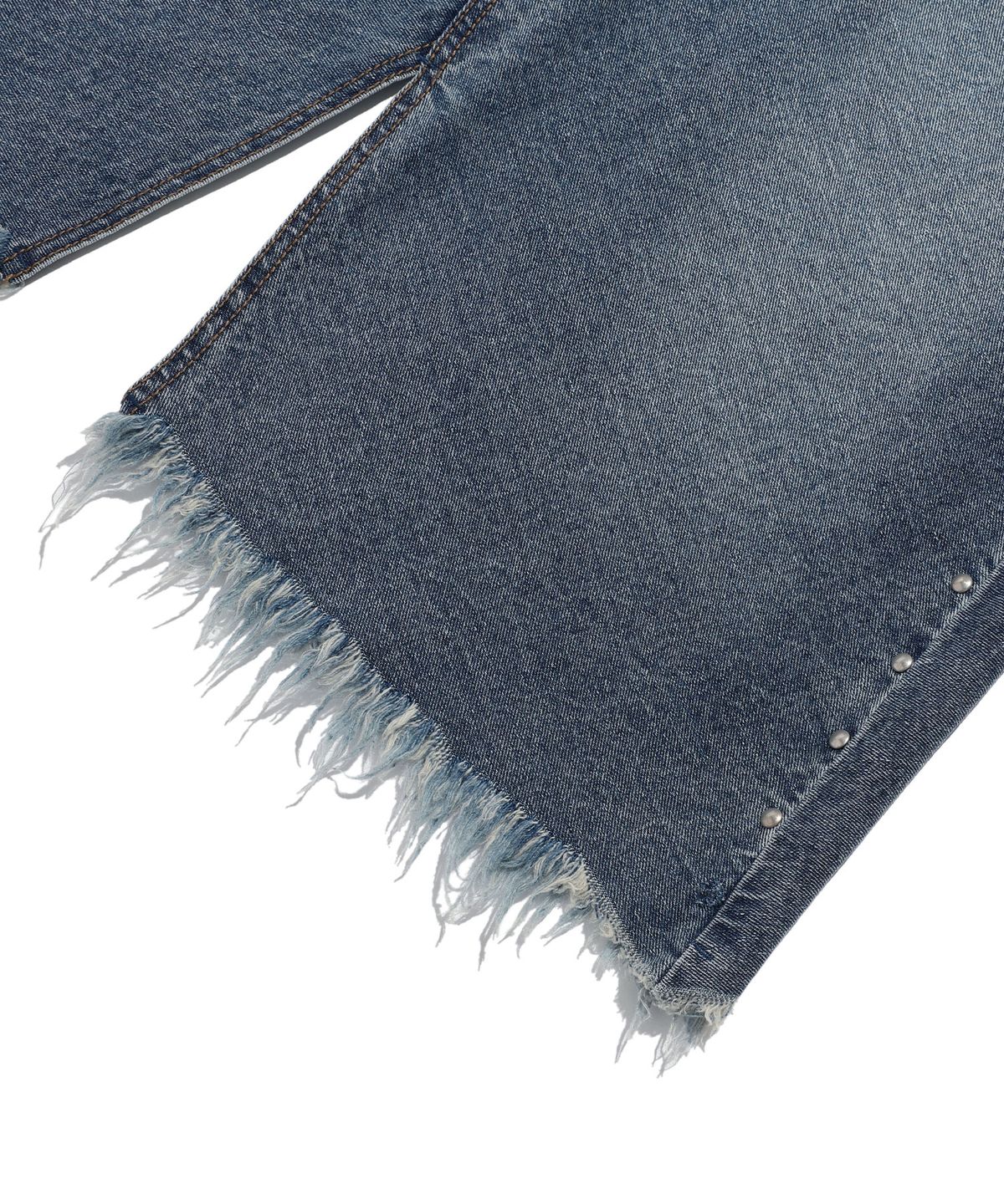 이스트쿤스트(ISTKUNST) WASHED STUD DENIM SKIRT_BLUE(IK2EFFD190A)