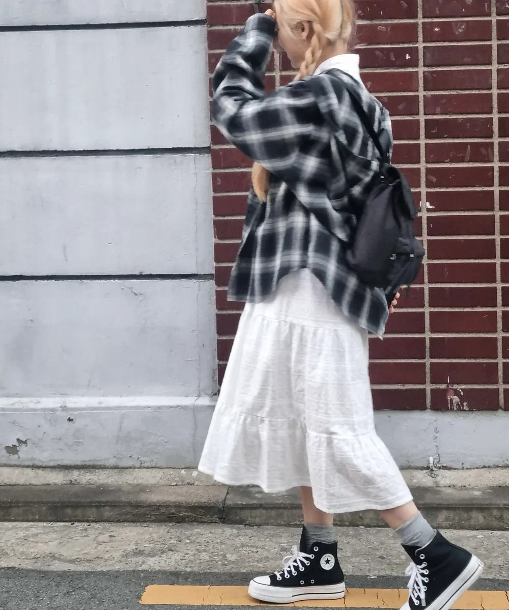 MUSINSA公式 | ACOVER Tartan check hooded shirt in 3 colors