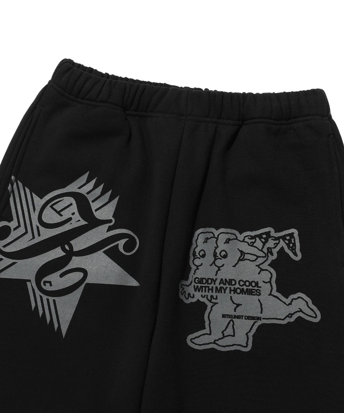이스트쿤스트(ISTKUNST) WAPPEN GRAPHIC SWEATPANTS_BLACK(IK2ESMPA00A)
