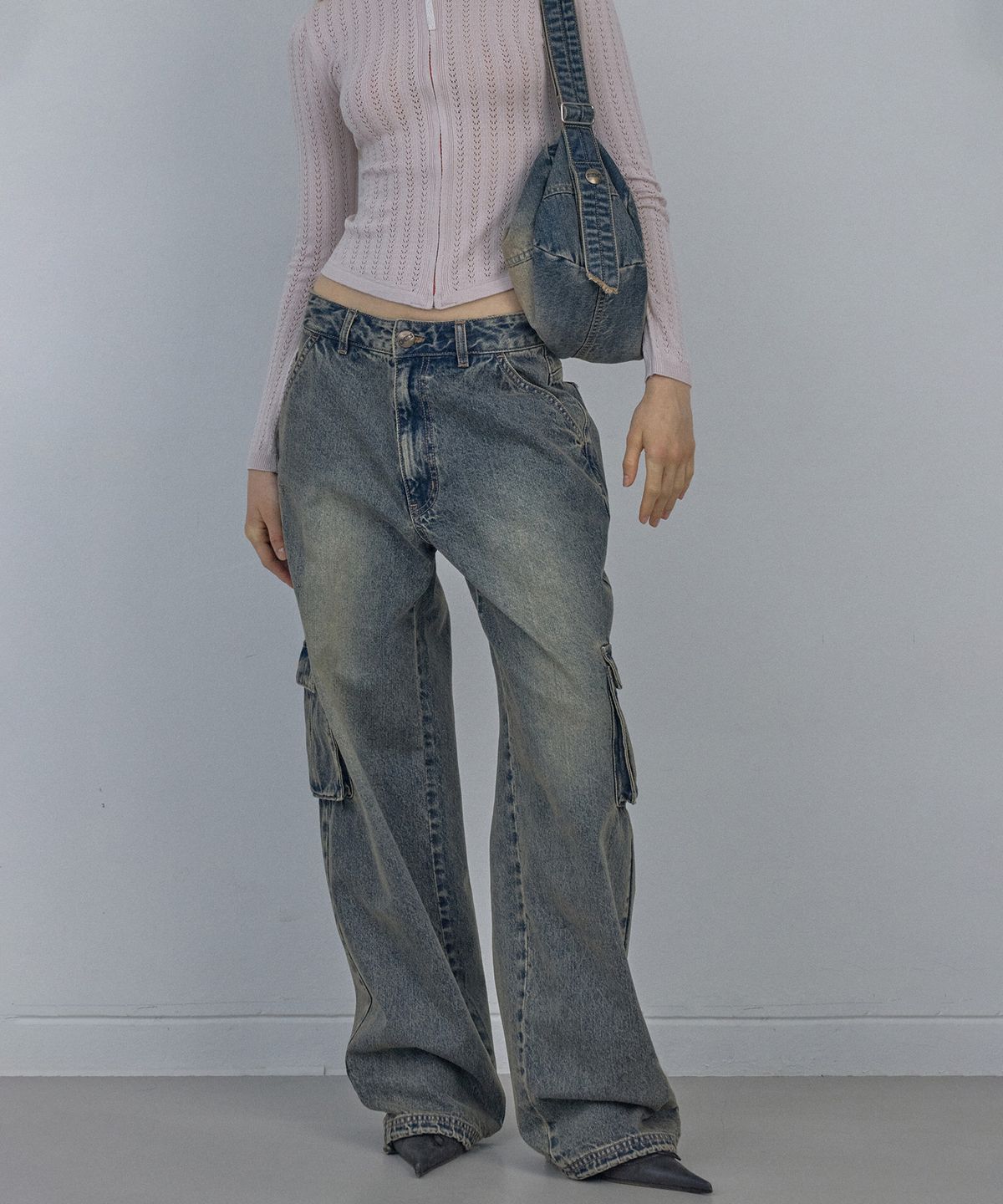 스컬프터(SCULPTOR) Acid Cargo Jogger Pants Vintage Tint