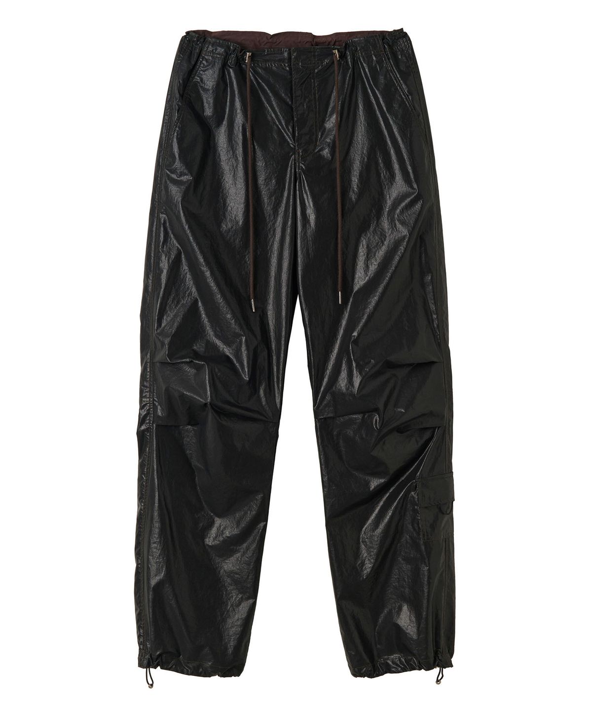 스컬프터(SCULPTOR) Glossy Parachute Pants Black