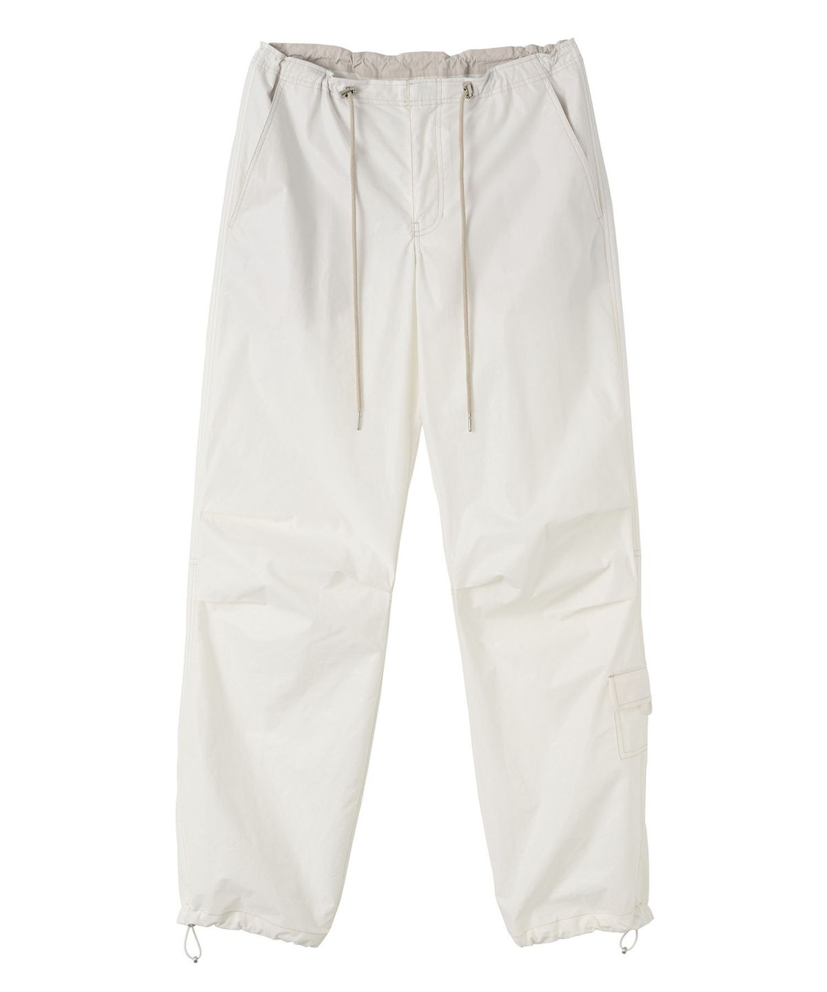 스컬프터(SCULPTOR) Glossy Parachute Pants Ivory
