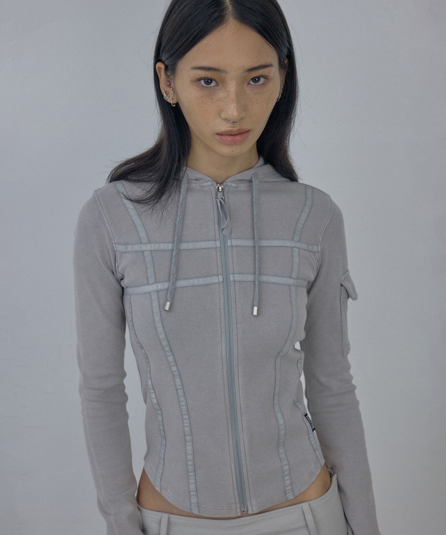 ★SCULPTOR★ Washed Bondage Hoodie Washed Gray SC24S110GY SCULPTOR® online store