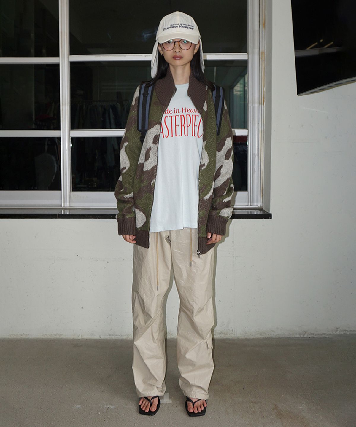 스컬프터(SCULPTOR) Camouflage Mohair Zip-Up Forest