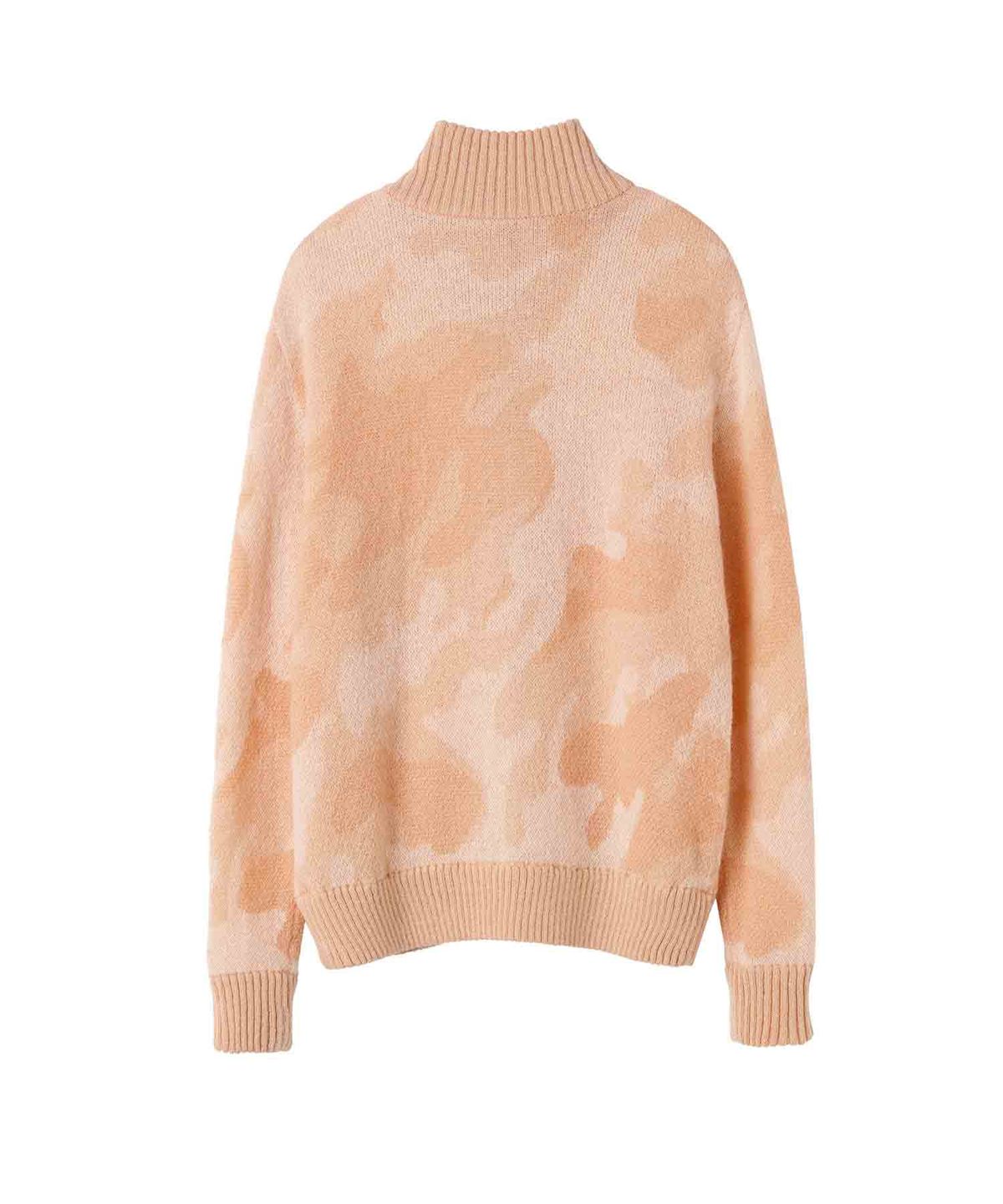 스컬프터(SCULPTOR) Camouflage Mohair Zip-Up Peach