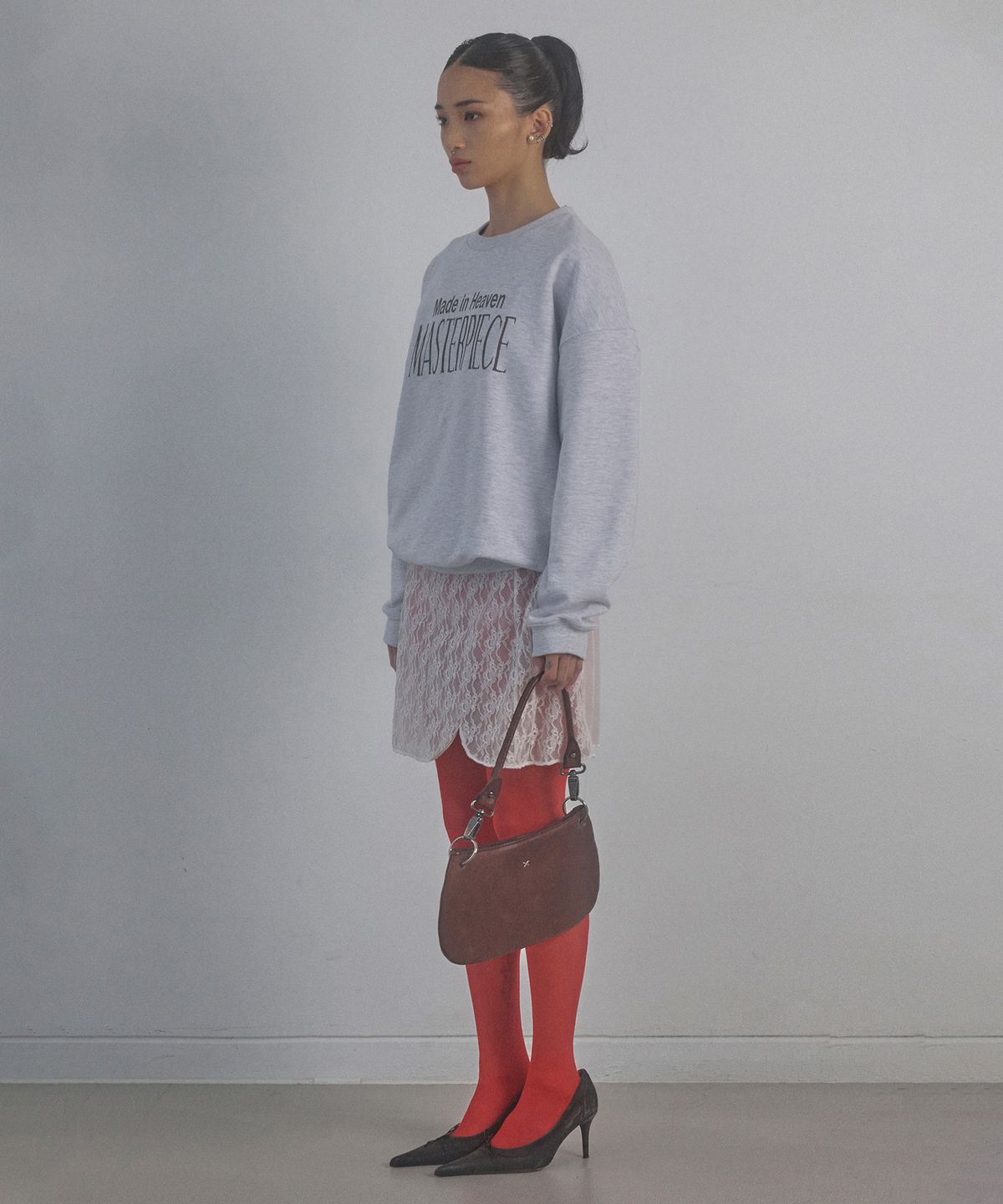 스컬프터(SCULPTOR) Heaven Made Sweatshirt White Melange