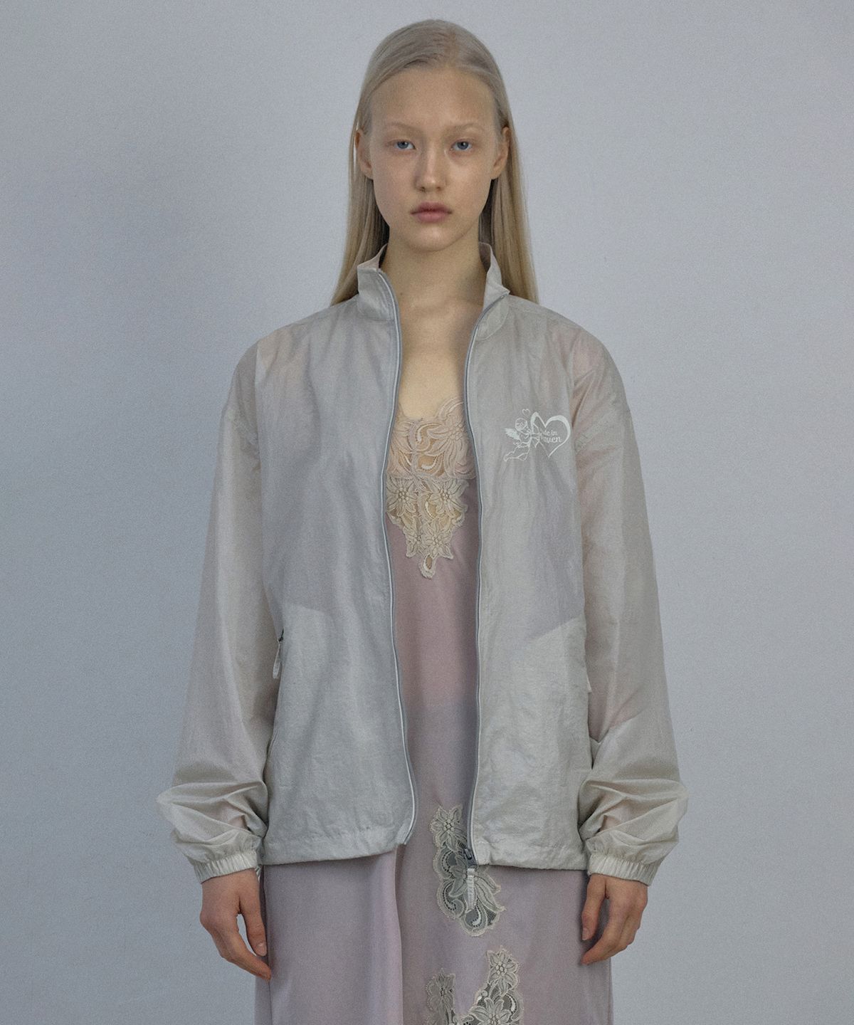 스컬프터(SCULPTOR) Glossy Nylon Jacket Raw