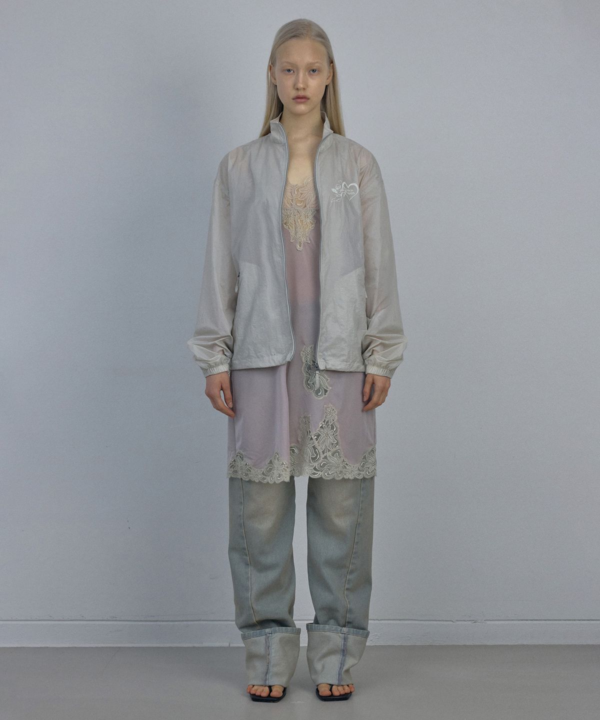 스컬프터(SCULPTOR) Glossy Nylon Jacket Raw