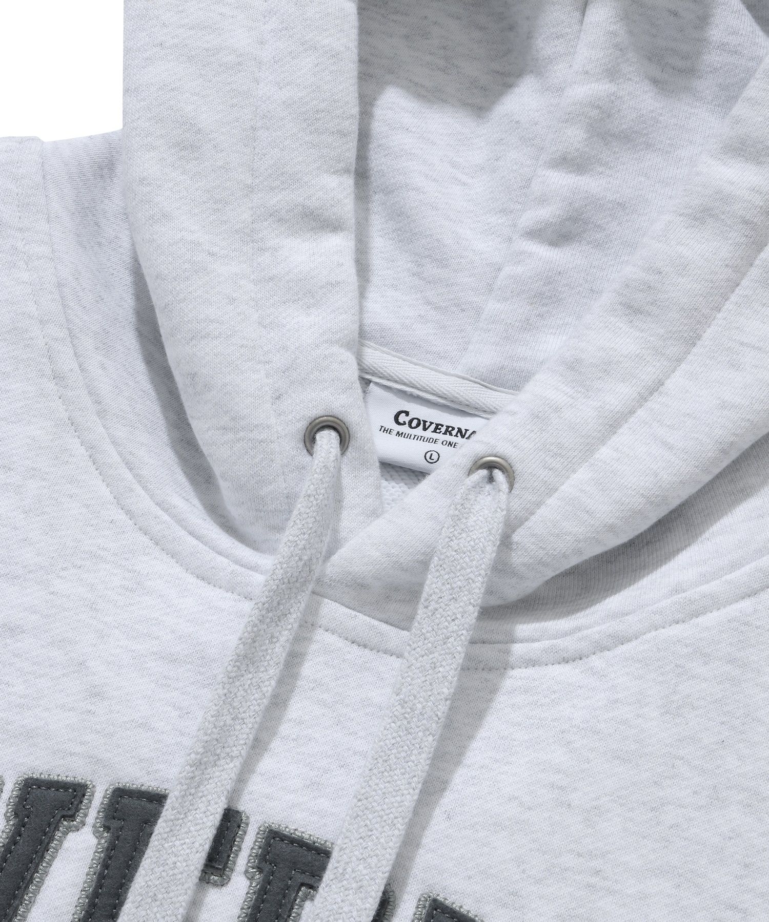 MUSINSA | COVERNAT Border Collie Emblem Hoodie Heather Gray