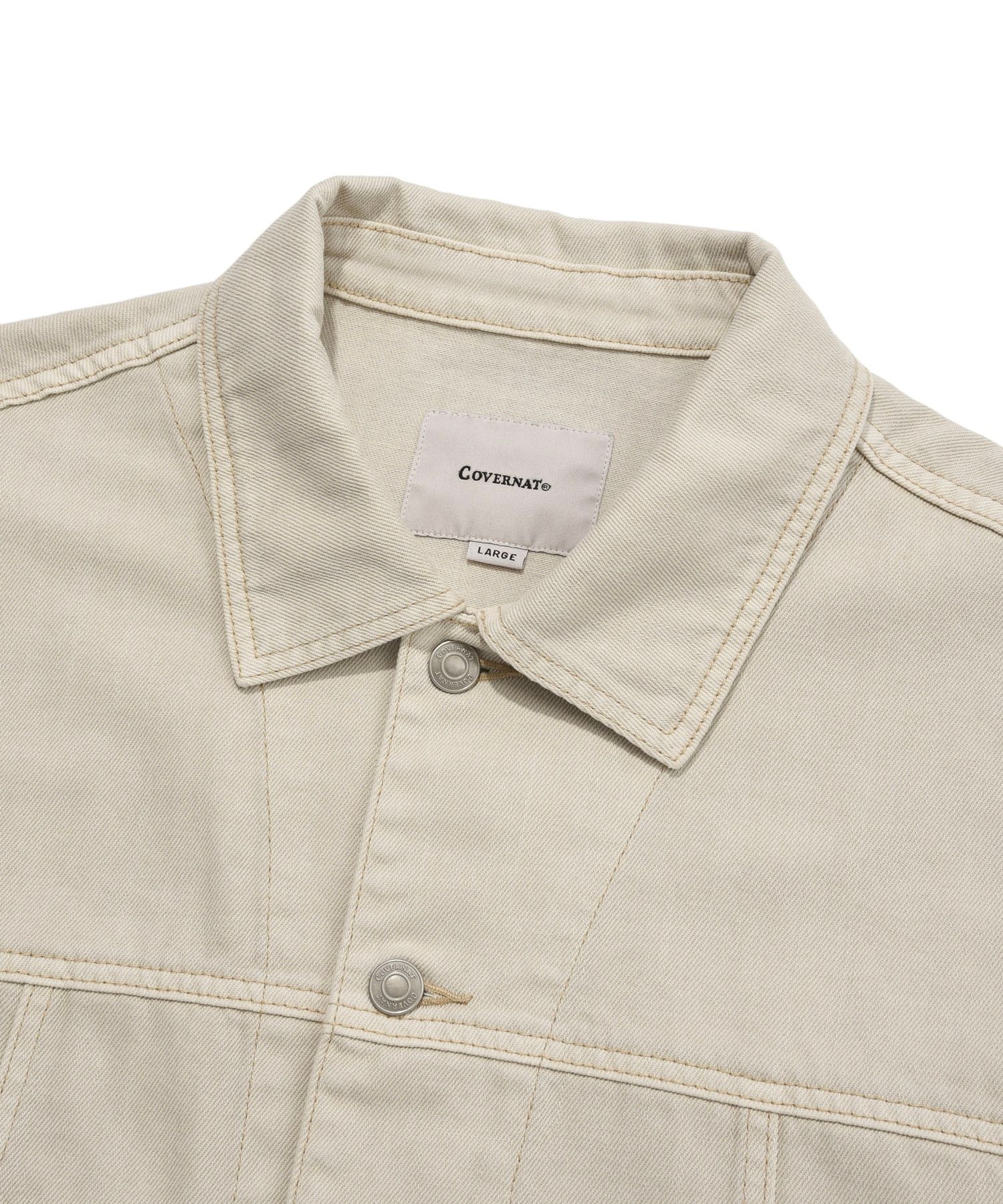 【YOURNUS】Ivory Cotton Trucker Jacket MUSINSA | COVERNAT denim trucker jacket ivory