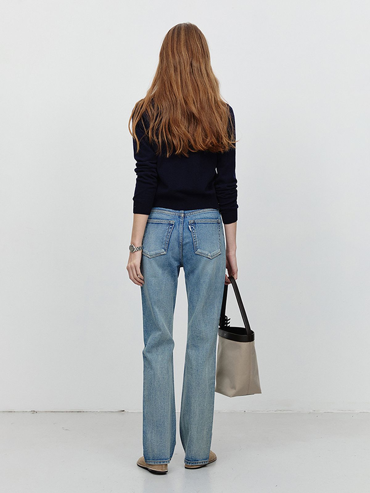 던스트(DUNST) ESSENTIAL SEMI BOOT-CUT JEANS_UDPA6A206_BRUSHED BLUE
