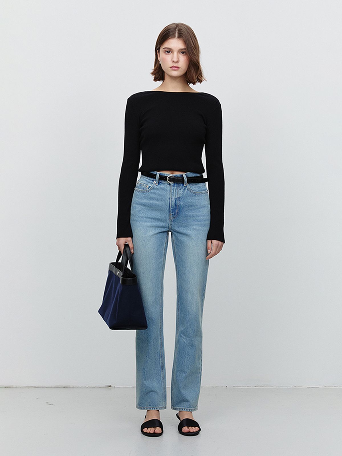 던스트(DUNST) ESSENTIAL SEMI BOOT-CUT JEANS_UDPA6A206_LIGHT BLUE