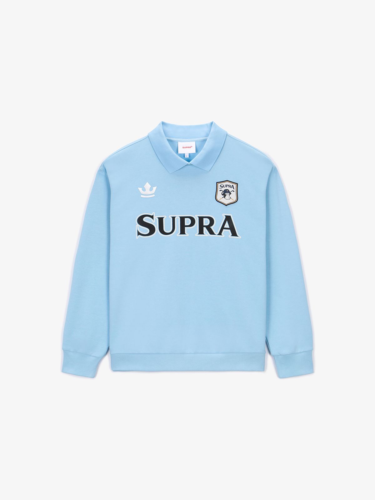 수프라(SUPRA) BAYC 카라 오버핏 맨투맨(LT.BLUE)