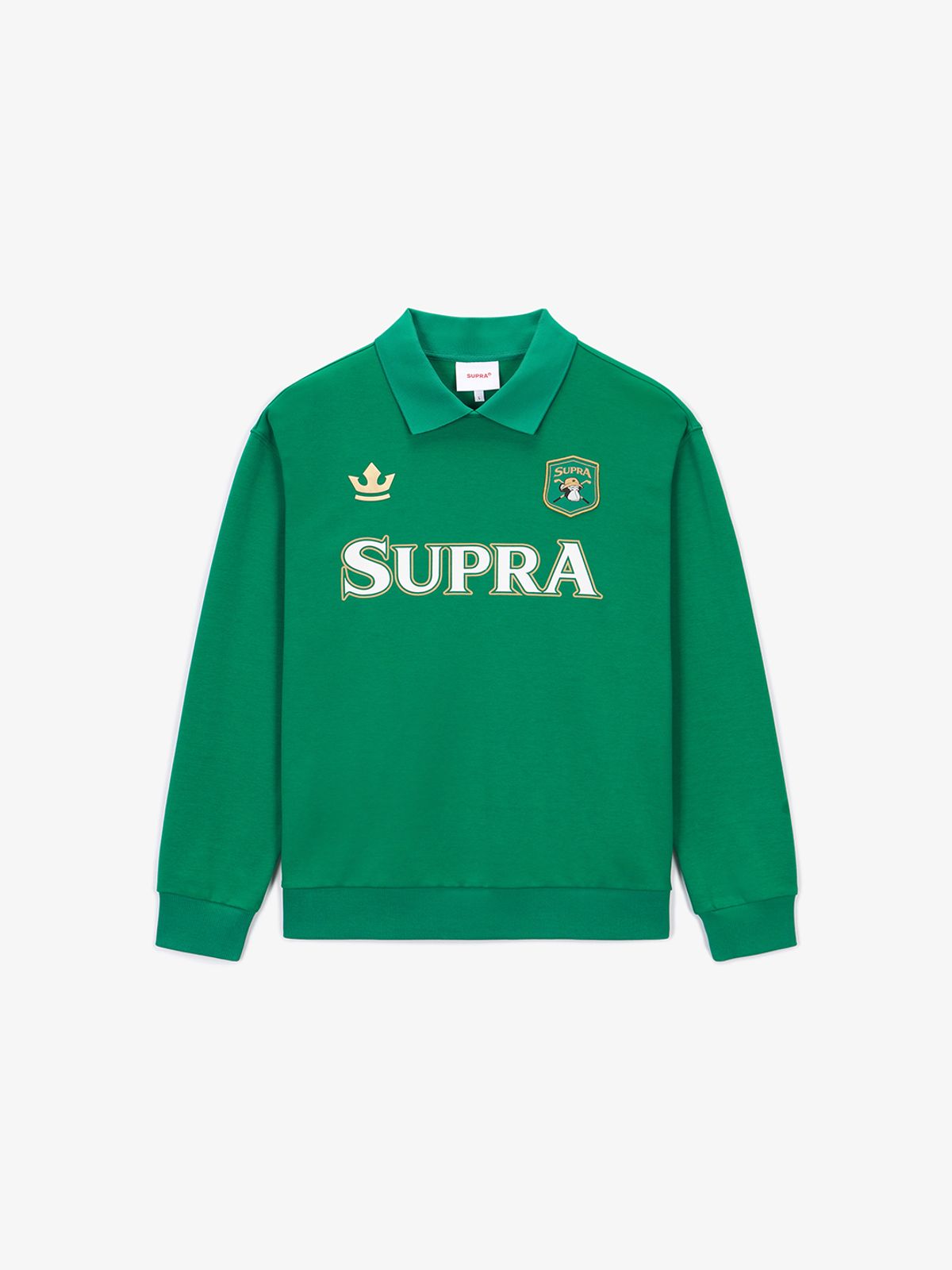 수프라(SUPRA) BAYC 카라 오버핏 맨투맨(GREEN)