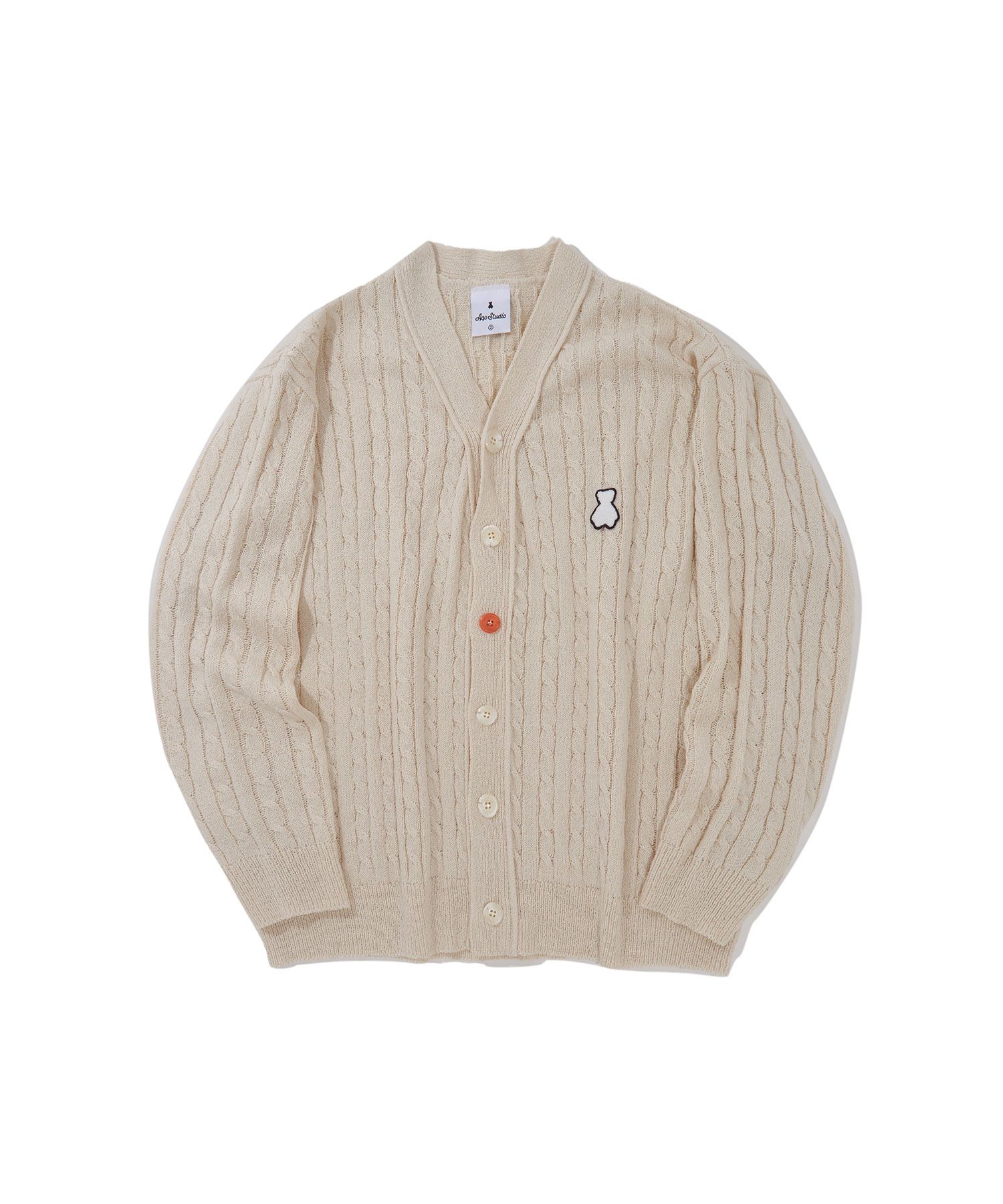 人気★【AQOstudiospace】★AQO BEAR BI-COLOR SUMMER CARDIGA.N AQO BEAR CARDIGAN - aqostudiospace | 60% - Asian Fashion