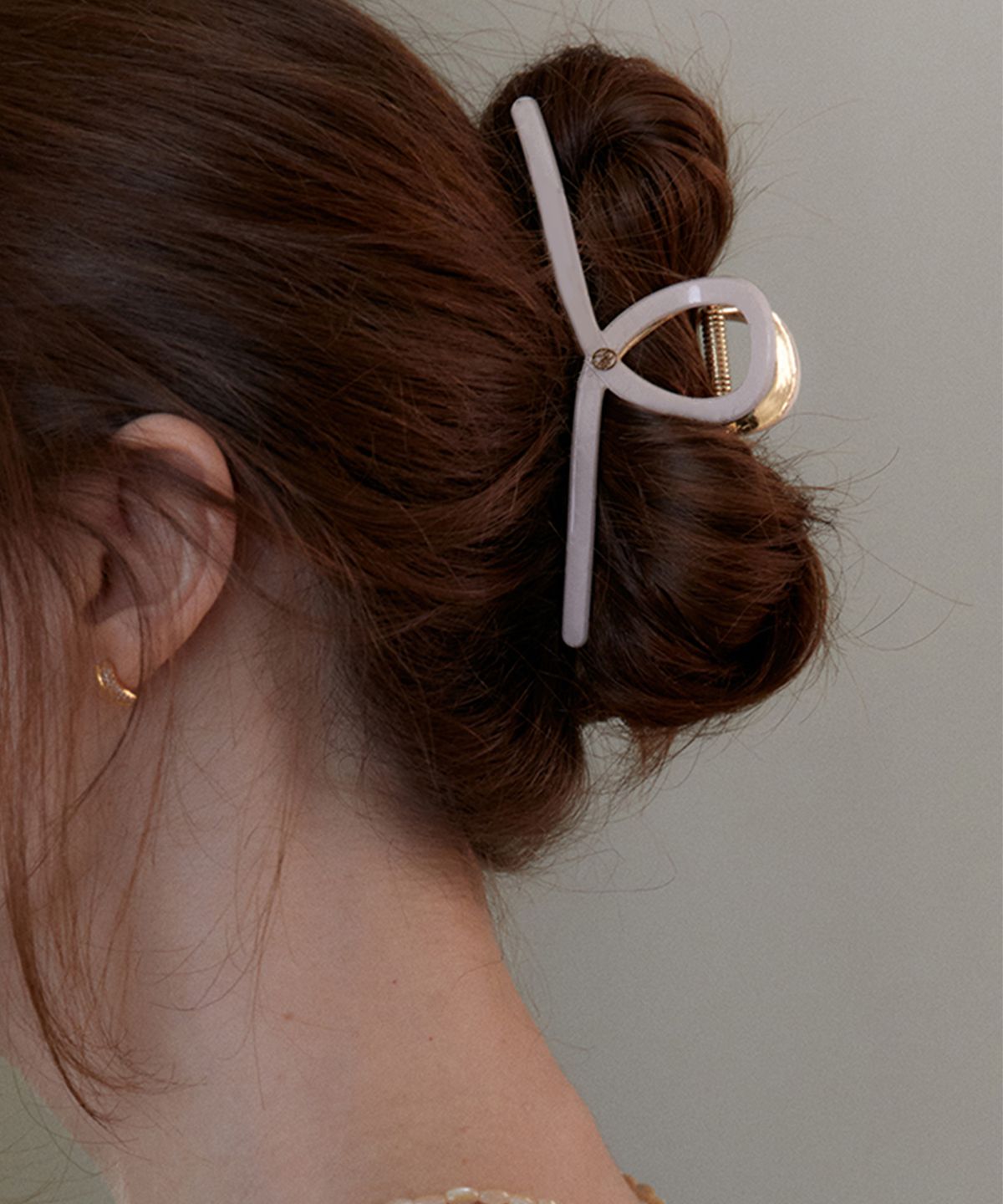 오블라(OVLA) Twist metal point hair clip (pure butter) HC002
