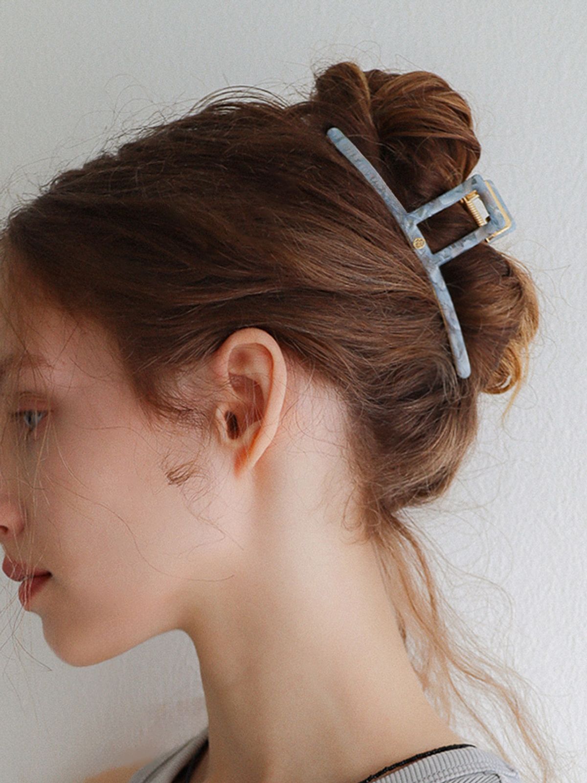 오블라(OVLA) square metal point hair clip_colors HC015