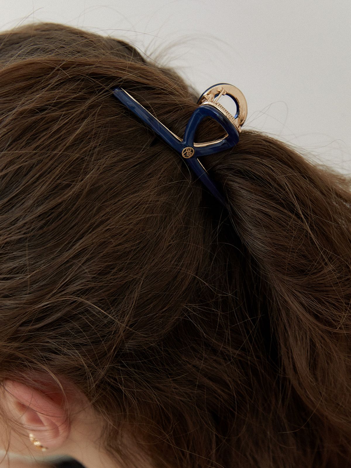 오블라(OVLA) [mini] Twist metal point hair clip_London navy HC033
