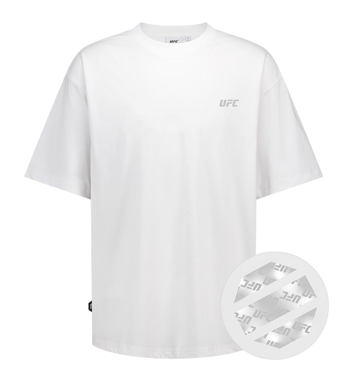 유에프씨 스포츠(UFC SPORT) UFC 쉐도우 릴렉스핏 반팔 티셔츠 화이트 U2SSV2330WH