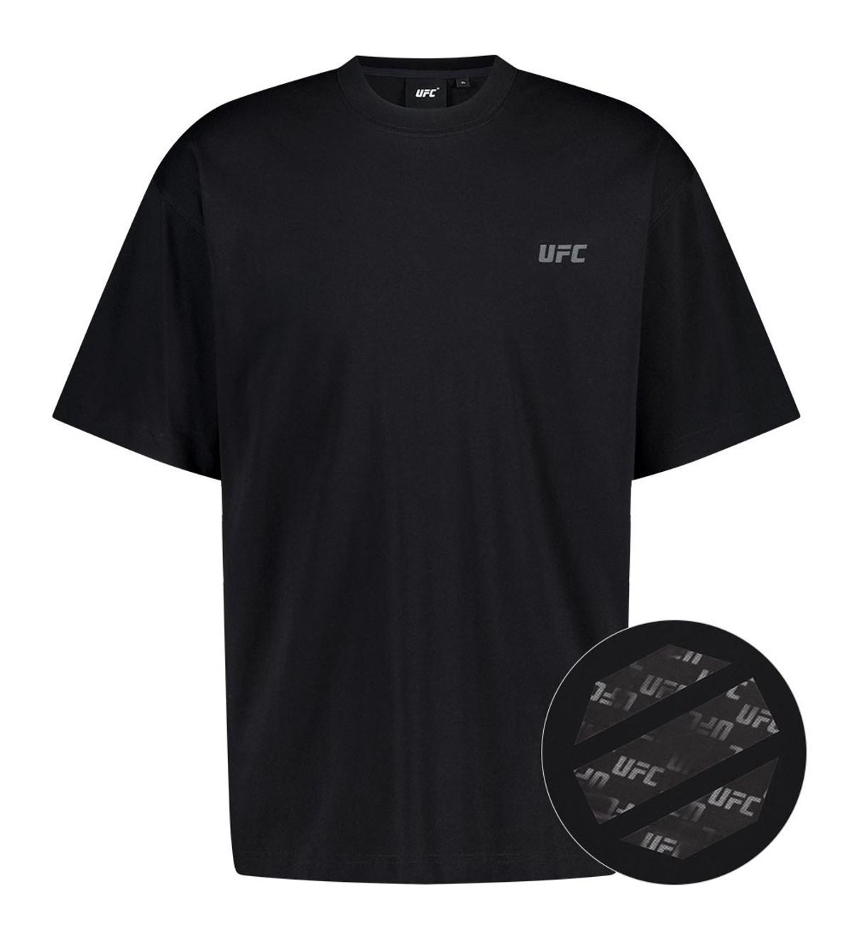 유에프씨 스포츠(UFC SPORT) UFC 쉐도우 릴렉스핏 반팔 티셔츠 블랙 U2SSV2330BK