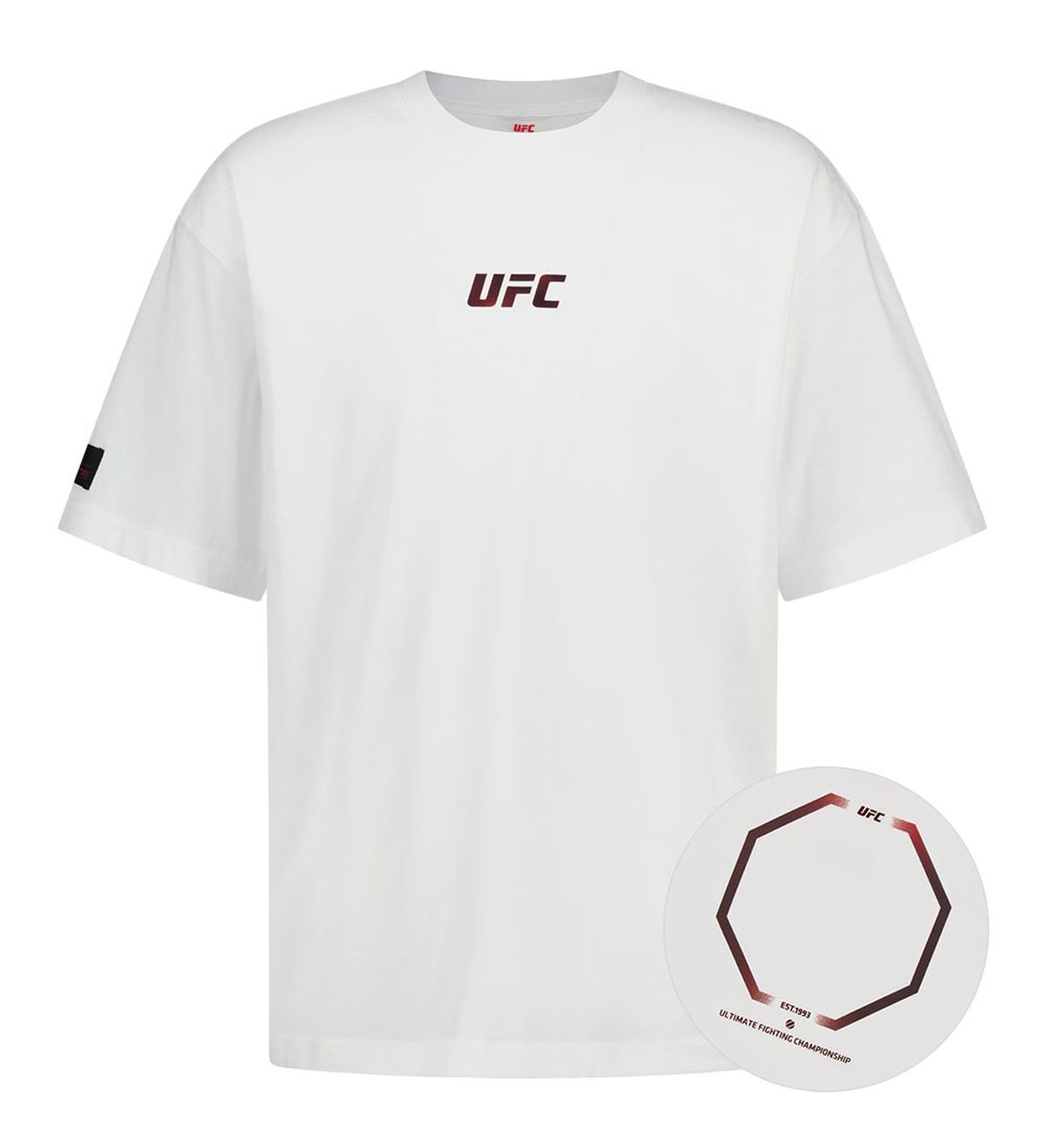 유에프씨 스포츠(UFC SPORT) UFC 옥타곤 릴렉스핏 반팔 티셔츠 화이트 U4SSV2303WH