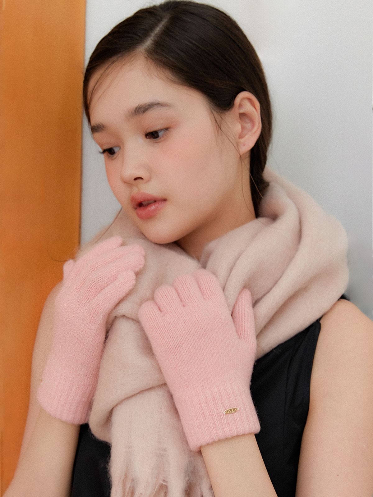 오블라(OVLA) (선물포장) oval point wool knit gloves_colors GL002