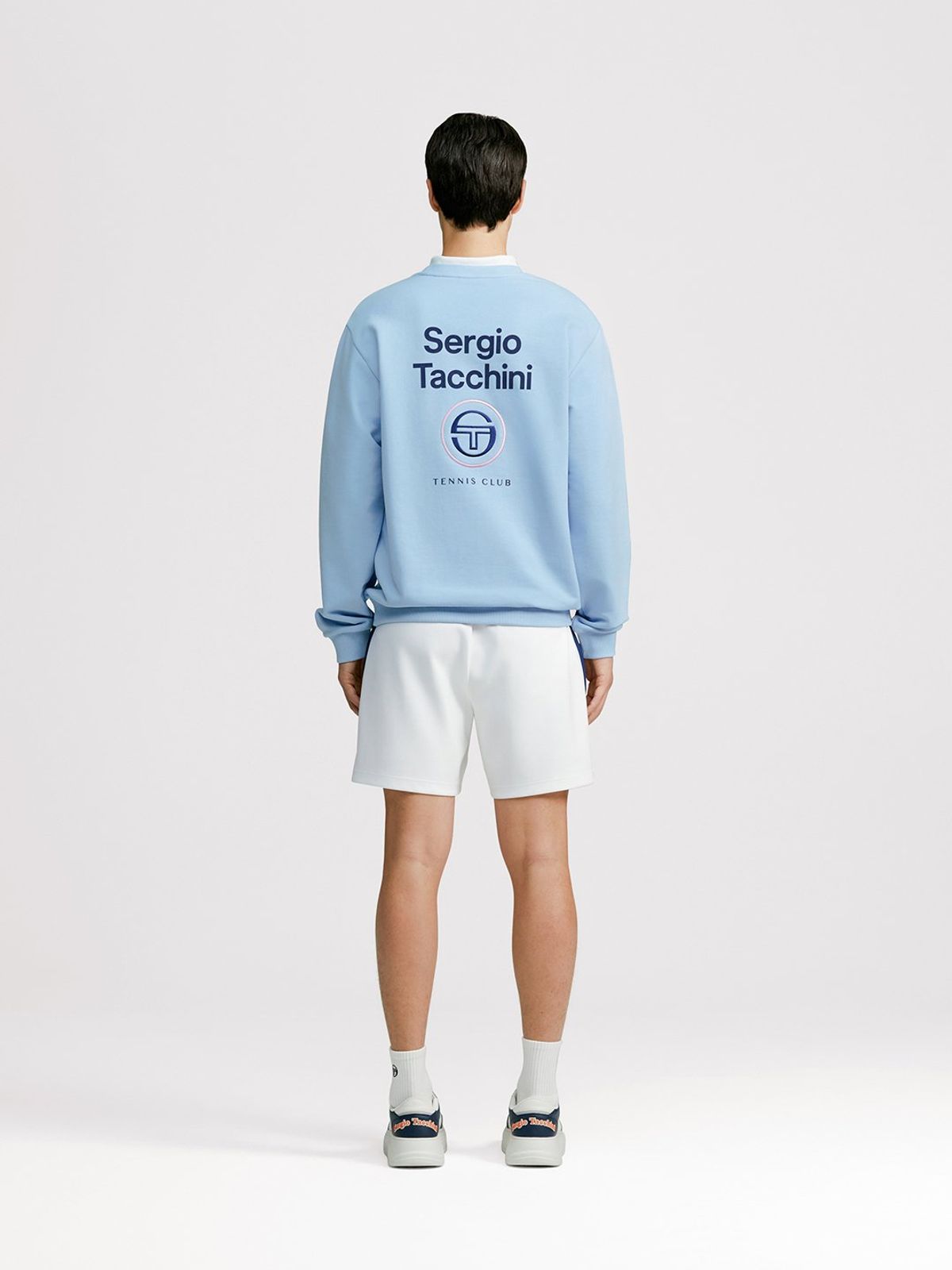 세르지오 타키니(SERGIO TACCHINI) U 데일리 백아트웍 맨투맨 (L.Blue)
