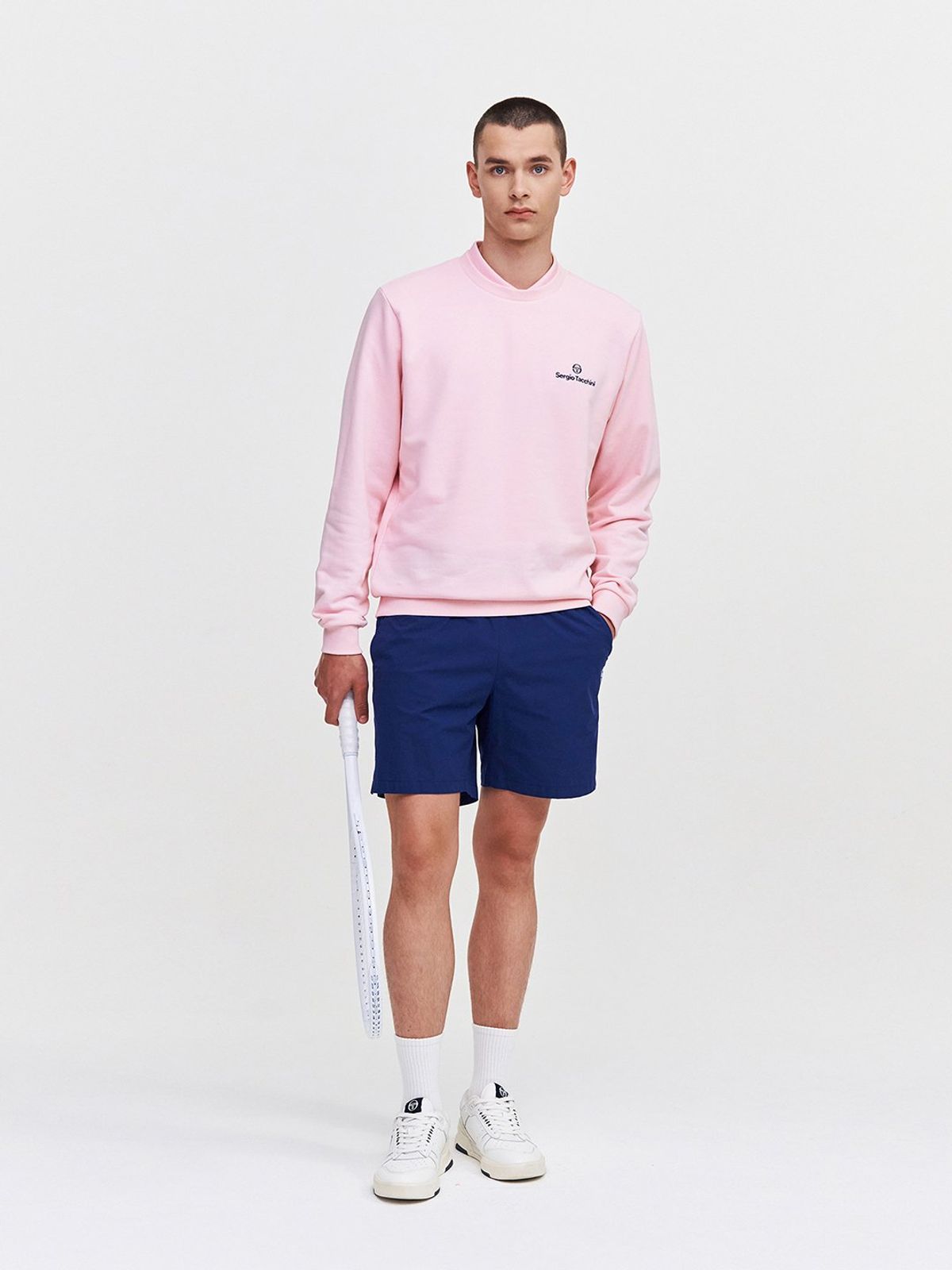 세르지오 타키니(SERGIO TACCHINI) U 데일리 백아트웍 맨투맨 (L.Pink)
